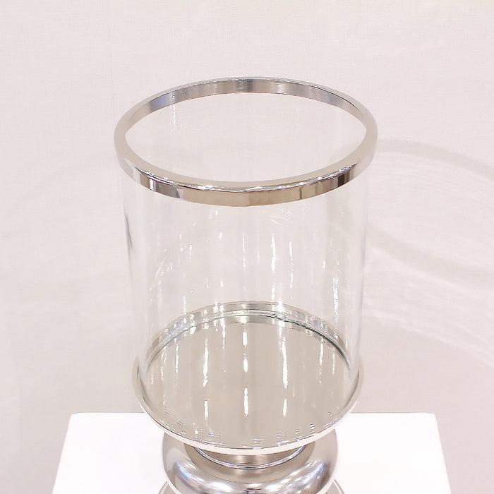 キャンドルホルダー シルバー×ガラス Lサイズ | ホームインテリア萬里