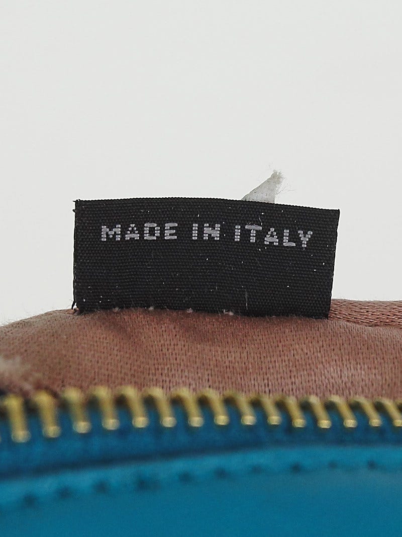 Miu Miu Turquoise Matelasse Leather Chain Pochette Mini Bag