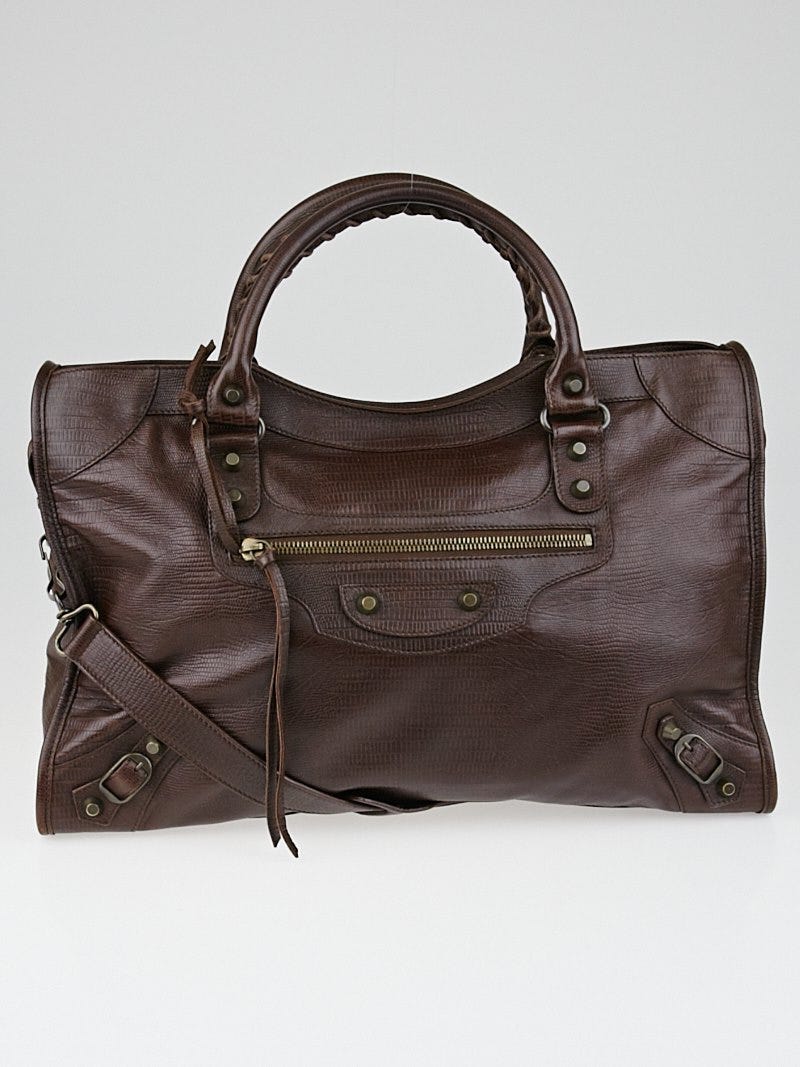 Balenciaga Limited Edition Neiman Marcus Anniversary Brown Lizard