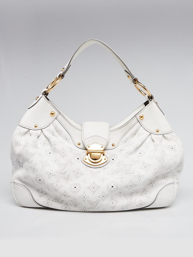 Louis Vuitton White Mahina Leather Solar PM Bag | Yoogi's Closet