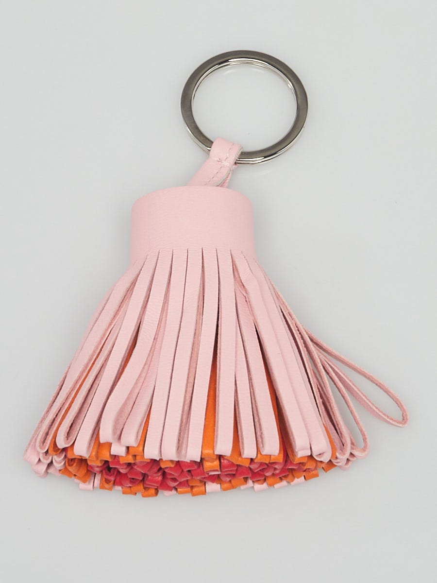 Hermes Tri-Color Rose Sakura/Orage/Bougainvillea Carmen Key Ring