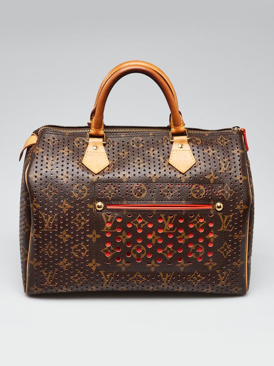 Louis Vuitton Limited Edition Orange Monogram Perforated Speedy 30
