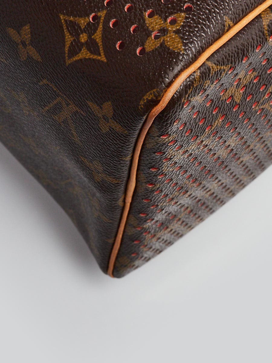 Louis Vuitton Limited Edition Orange Monogram Perforated Speedy 30