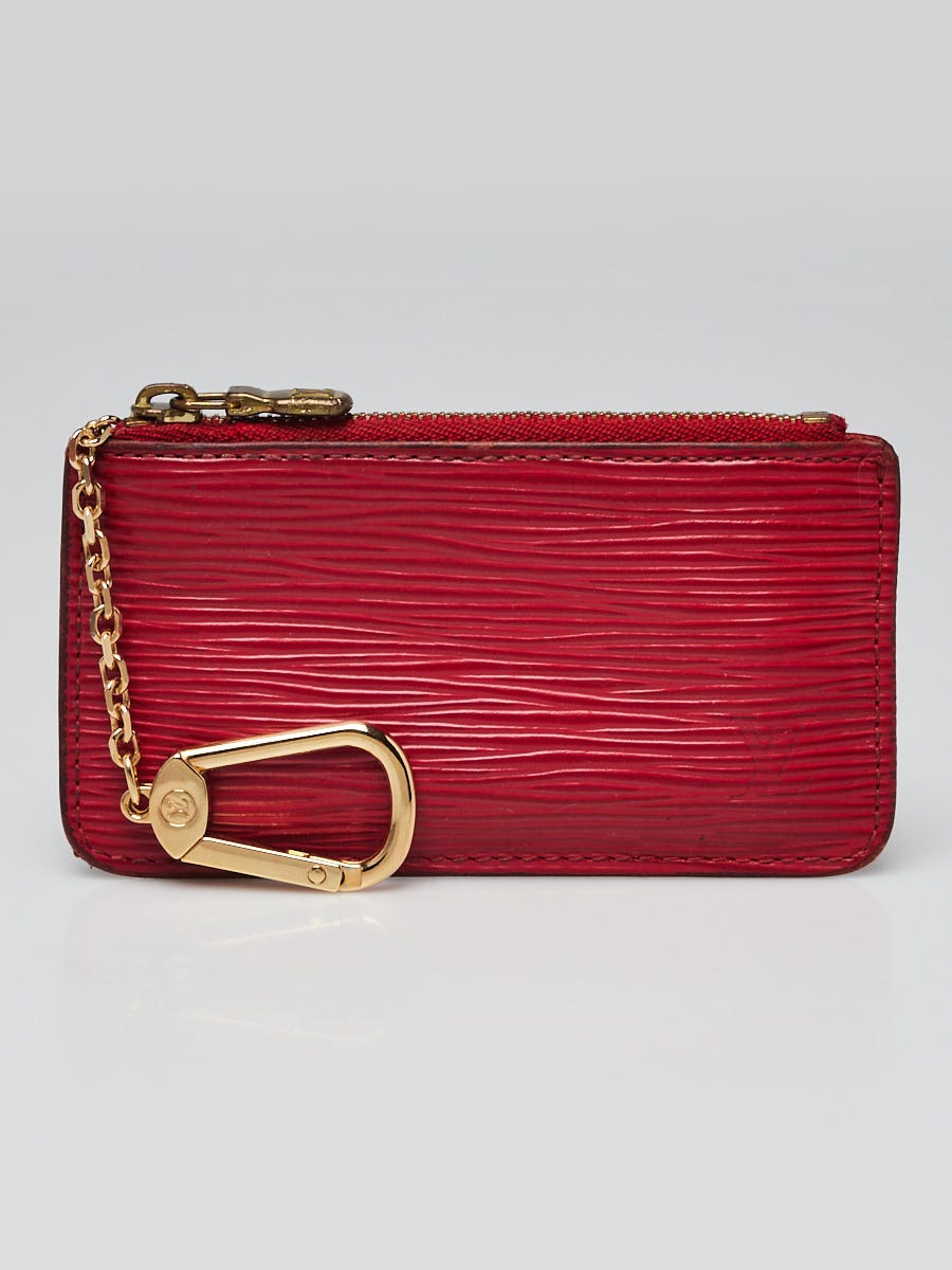 Louis Vuitton Red Epi Leather Pochette Cles Key and Change Holder
