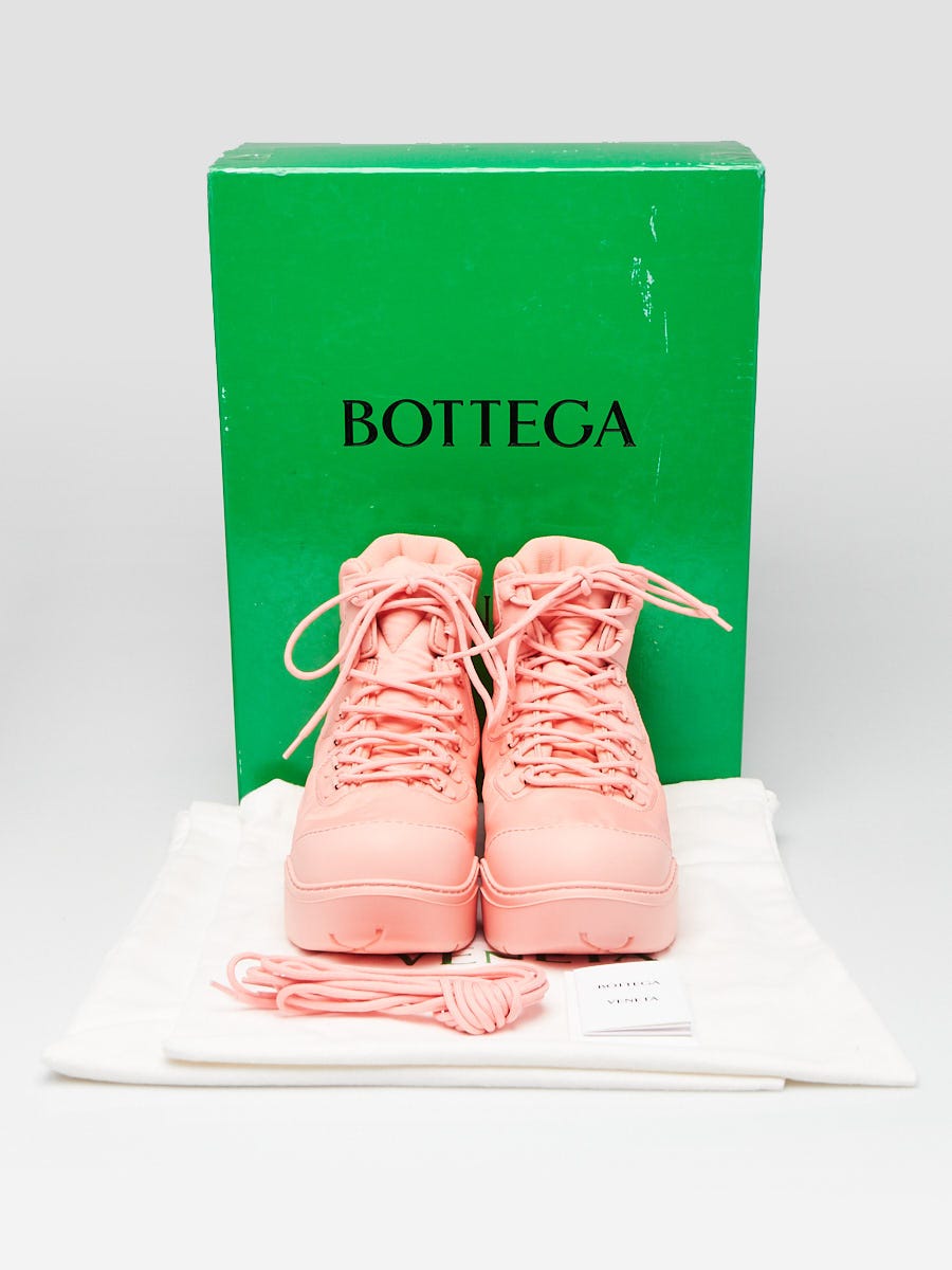 Bottega Veneta Flamingo Pink Technical Fabric/Rubber Puddle Bomber
