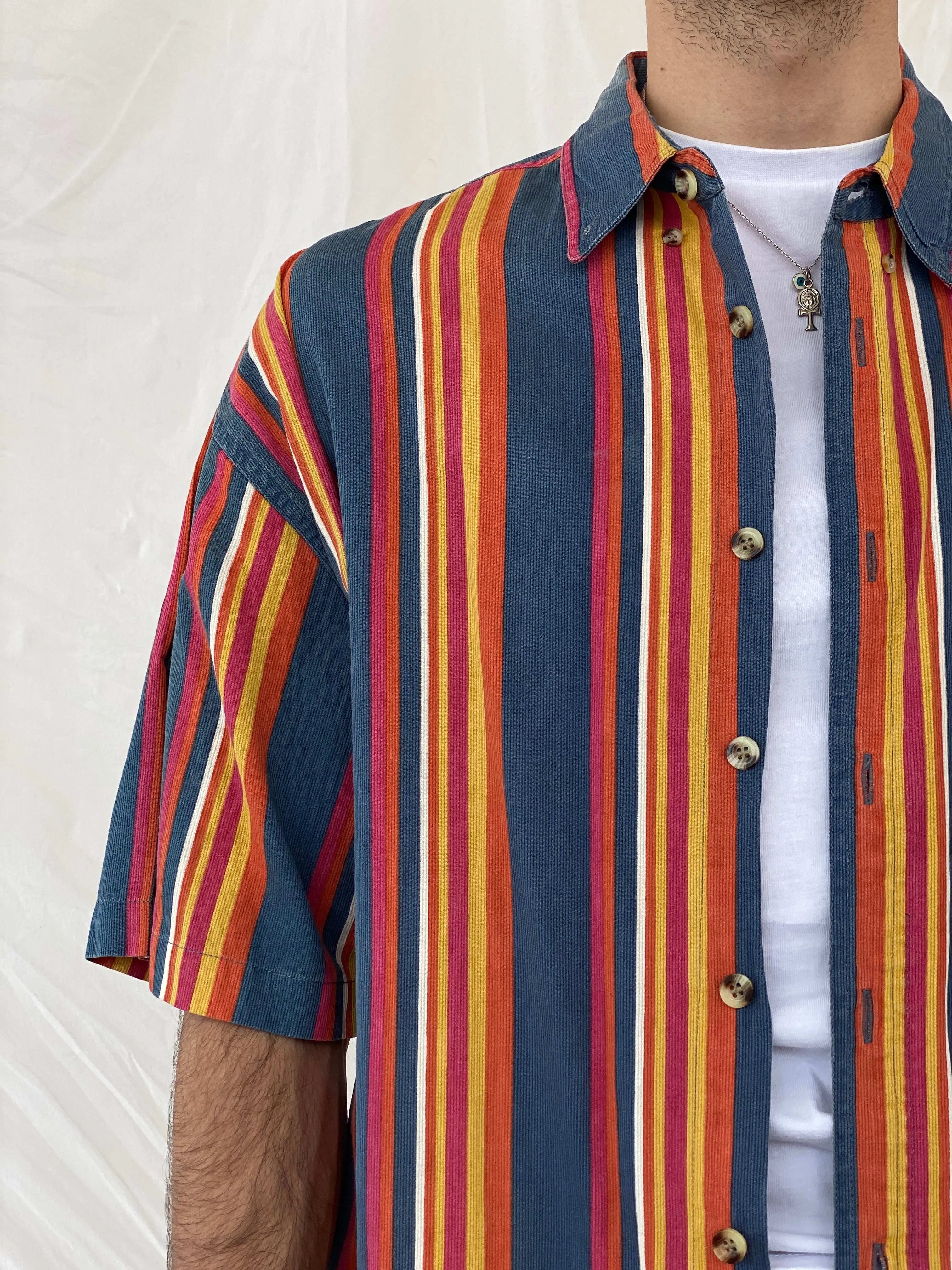 Vintage New Tast Striped Shirt - Vintage Shirts - 90s Vintage