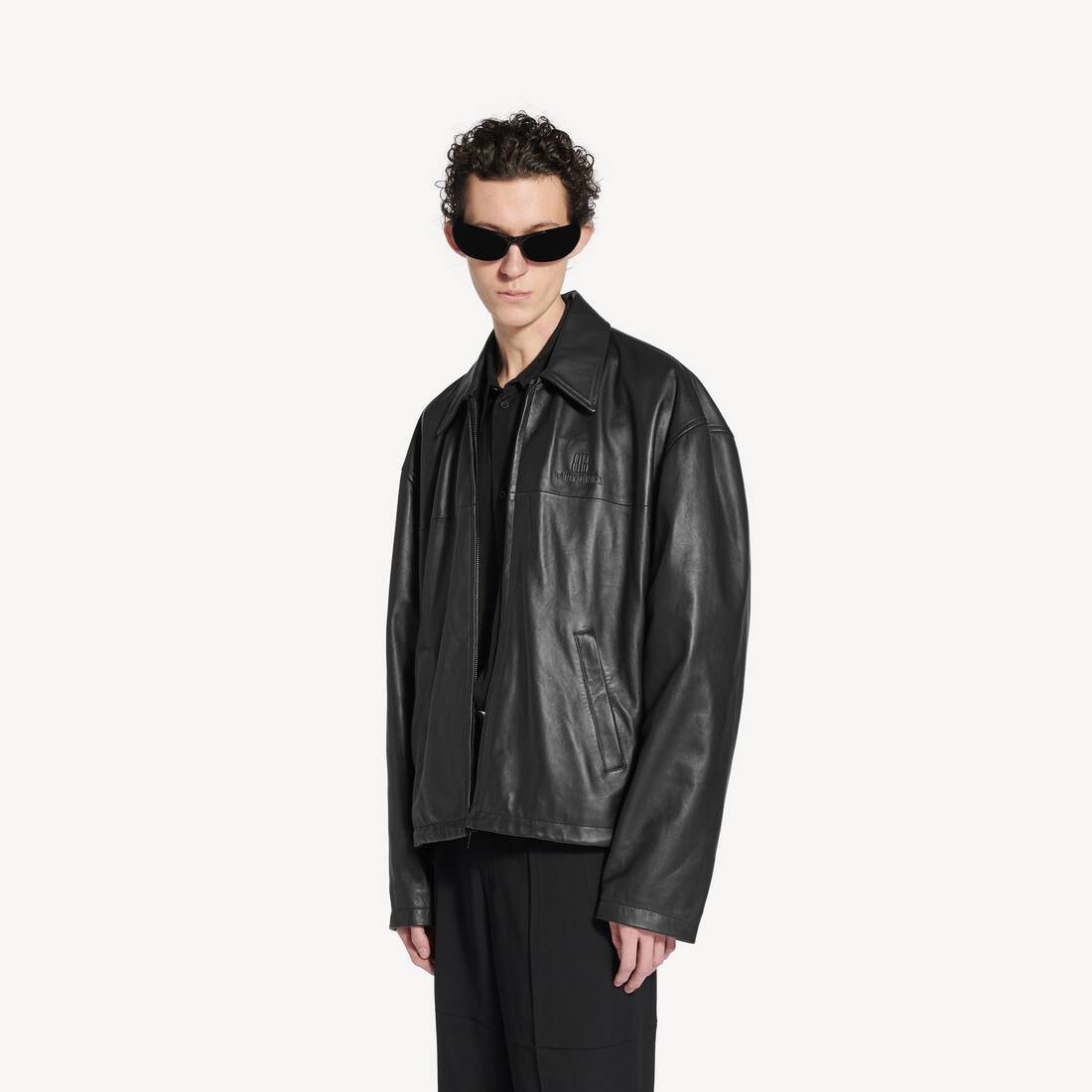 Men's Nano Bb Zip-up Jacket in Black | Balenciaga US