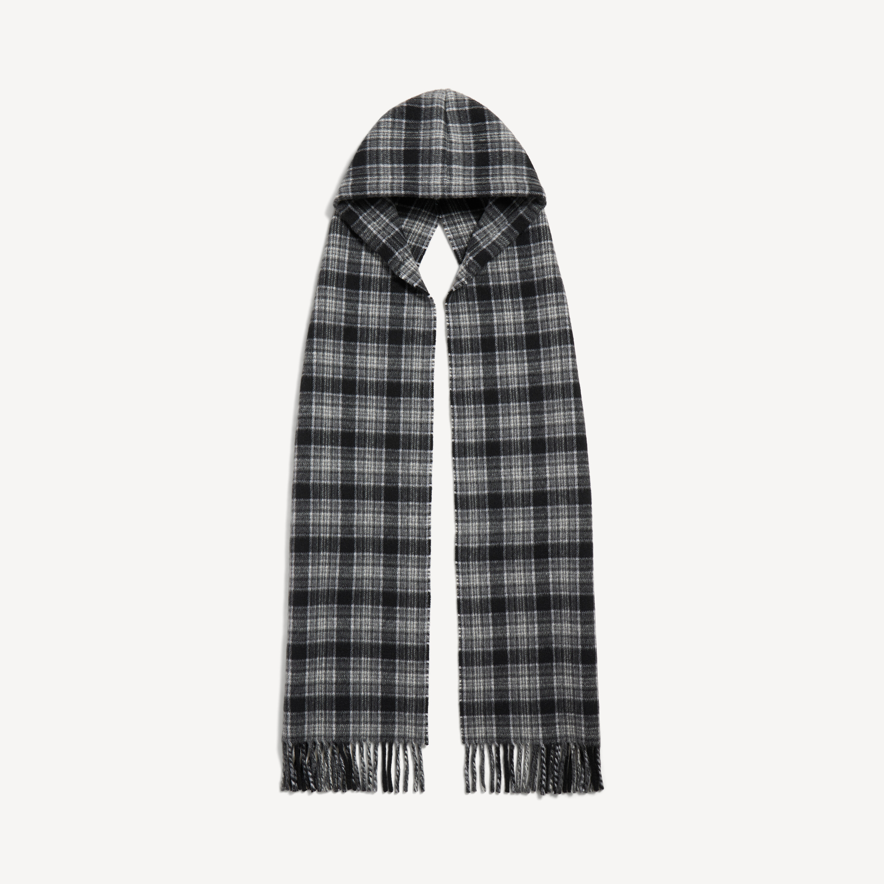 Men's Hooded Scarf in Grey | Balenciaga FR