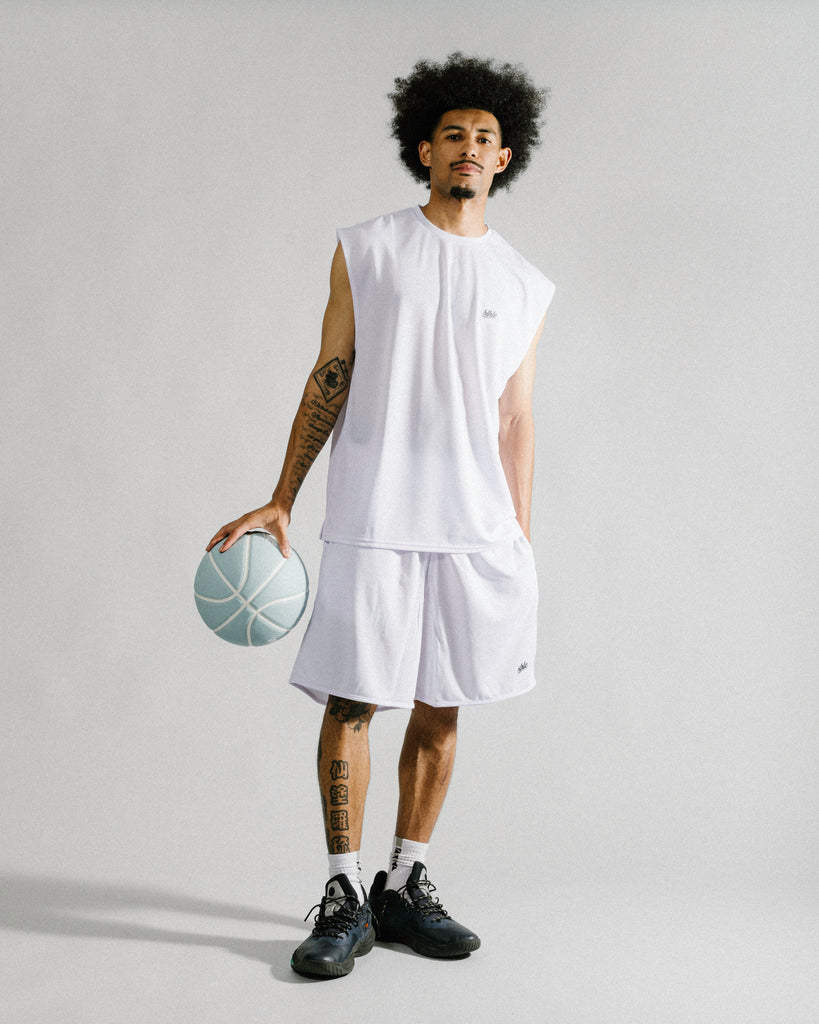 Basic Zip Shorts (white/black) – ballaholicオンラインショップ