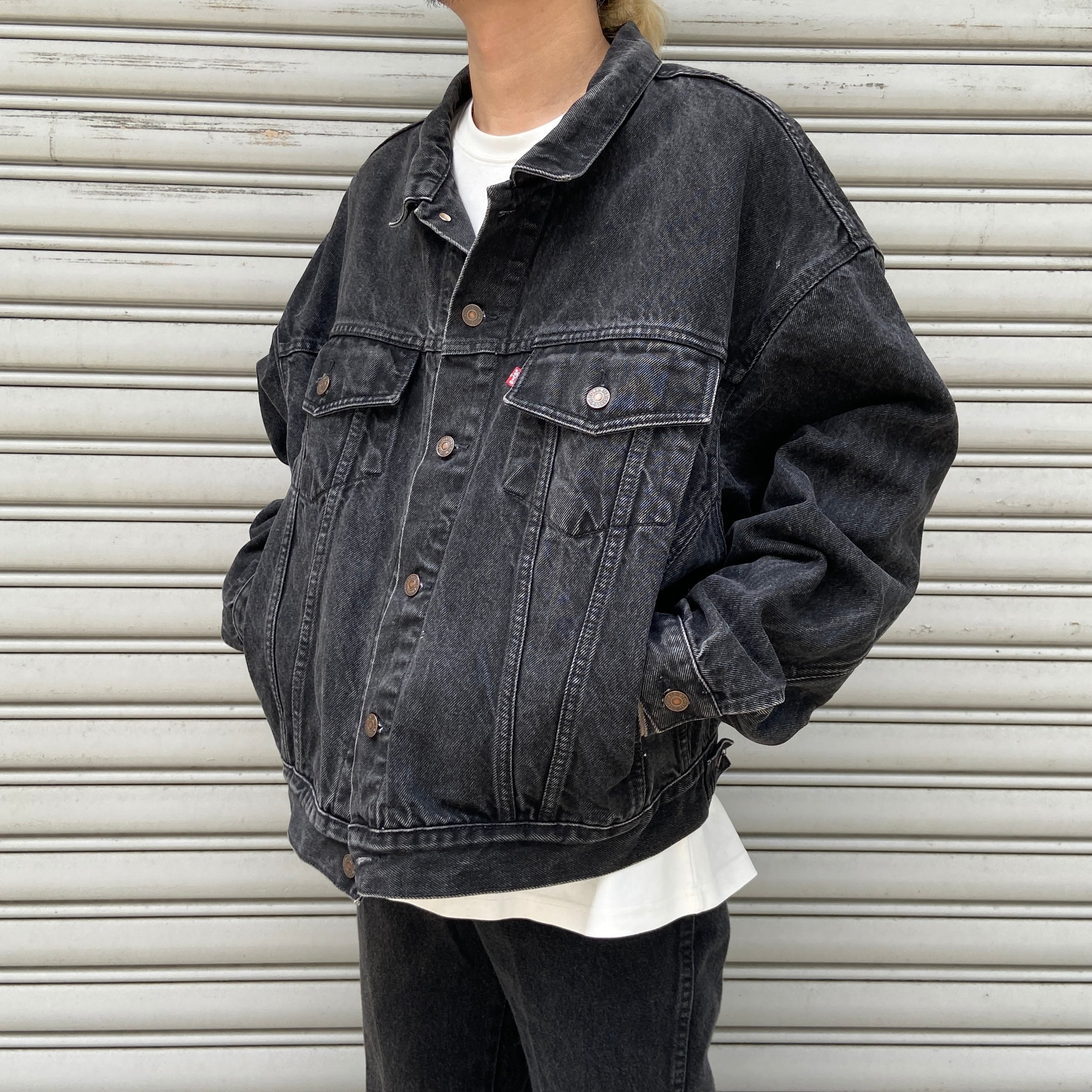 90s リーバイス 70598 ブラックデニムGジャン デニムジャケット L