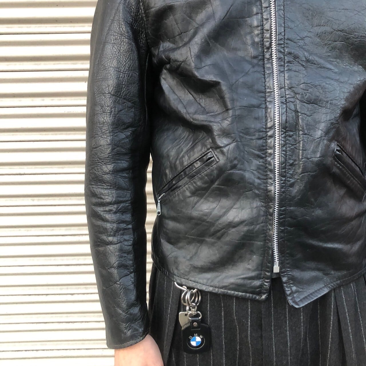 70s US BROOKS ブルックス シングル ライダース ジャケット レザー