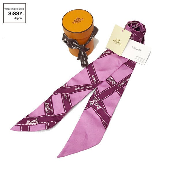 HERMÈS SPRINGS シルクスカーフ パープル系 HERMÈS SPRINGS シルク