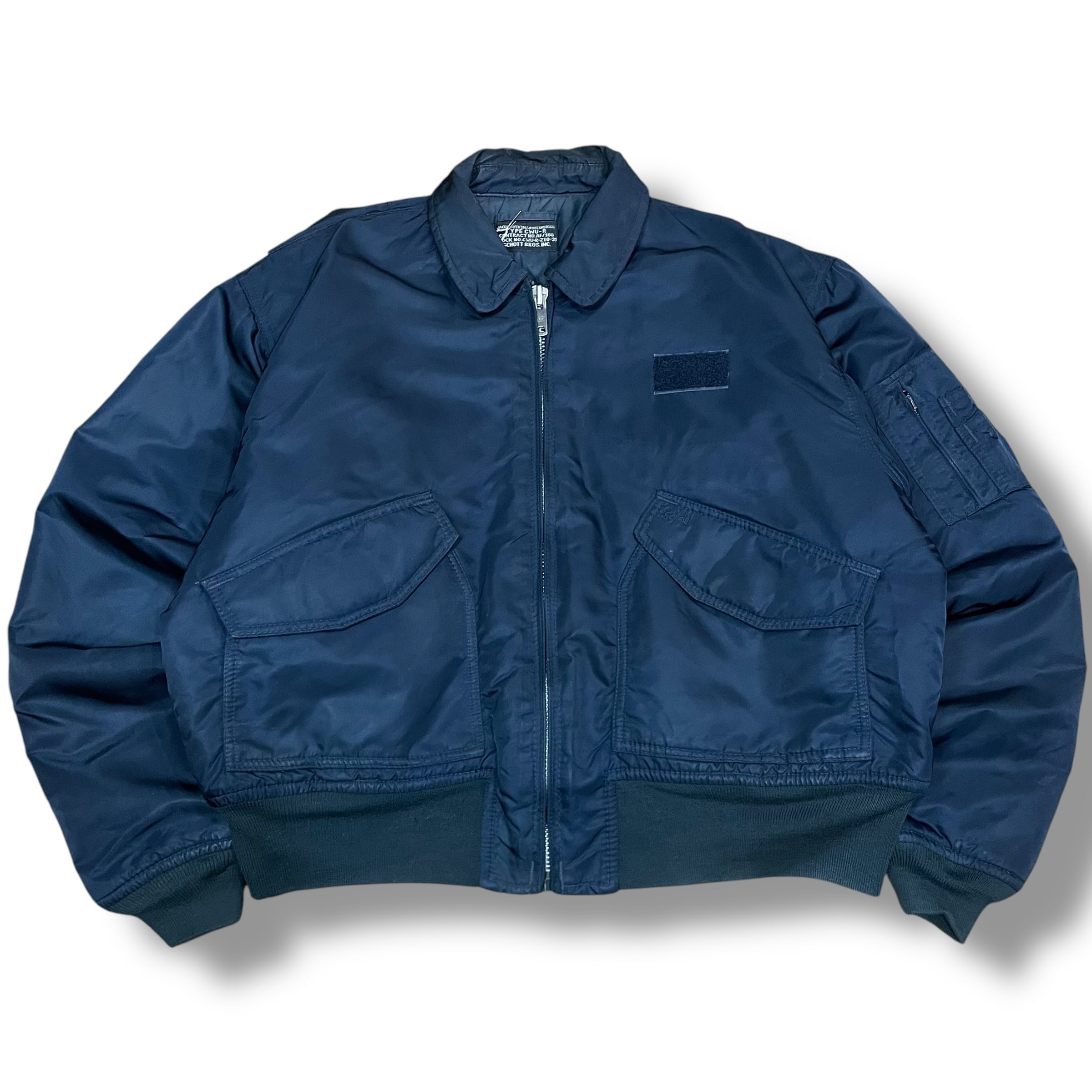 XL】Schott ショット CWU-45P タイプ フライトジャケット 紺 ネイビー