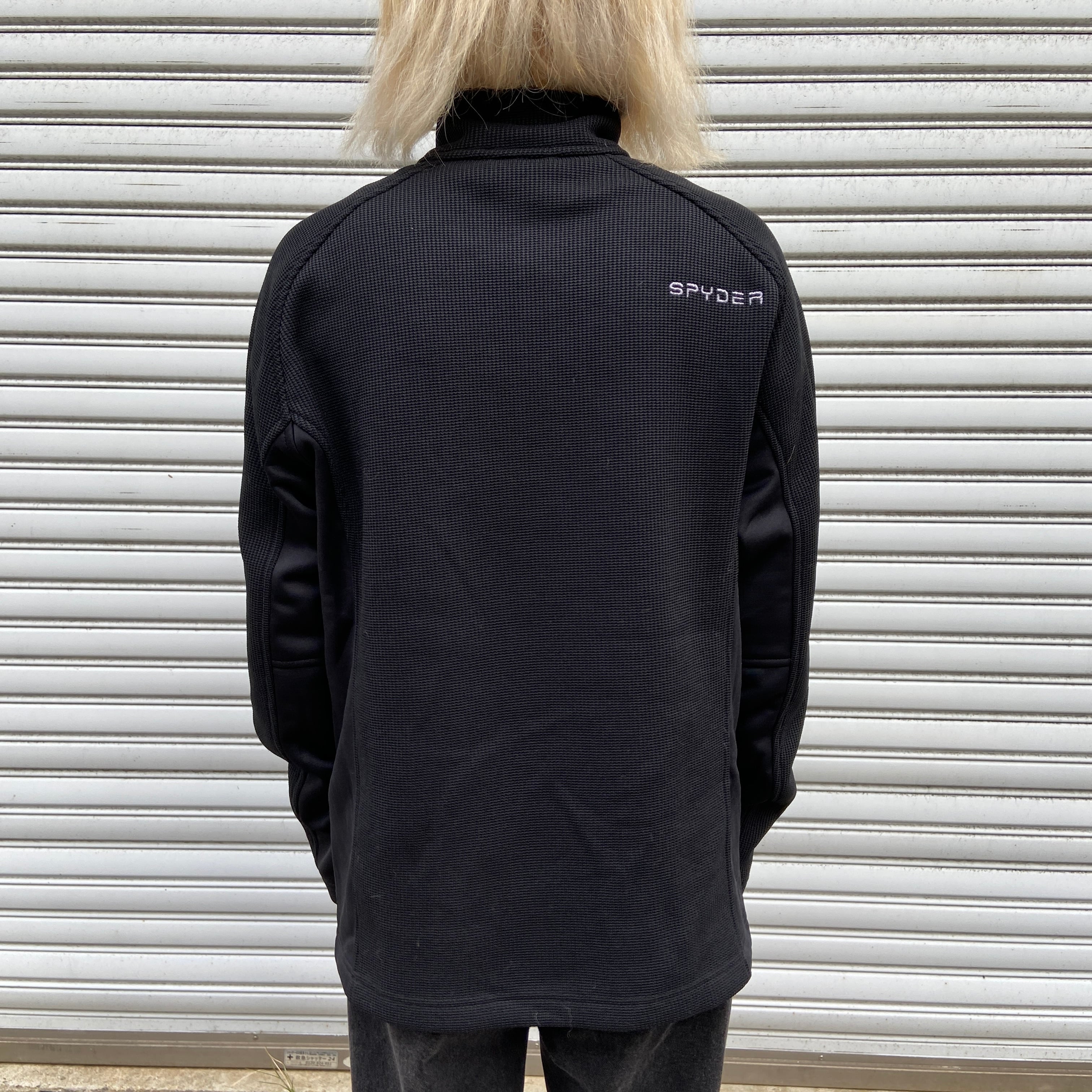 SPYDER スパイダー ハーフジップフリース L 黒 テックファッション