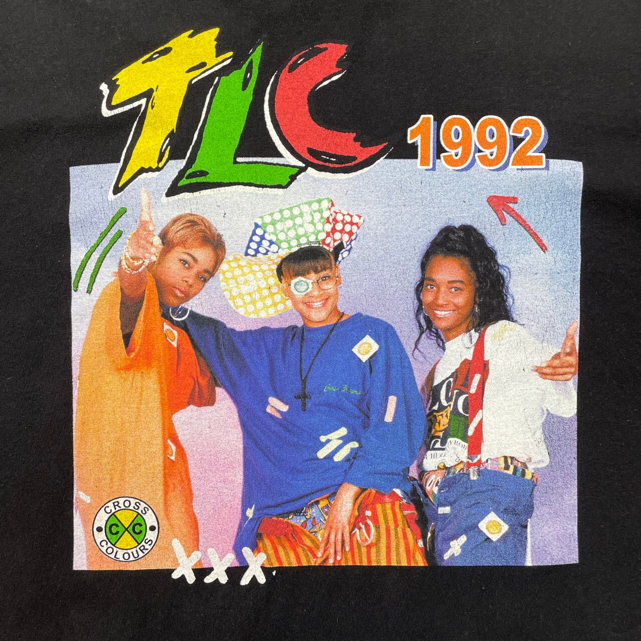 90年代 CROSS COLOURS TLC クロスカラーズ フォトTシャツ 長袖Tシャツ