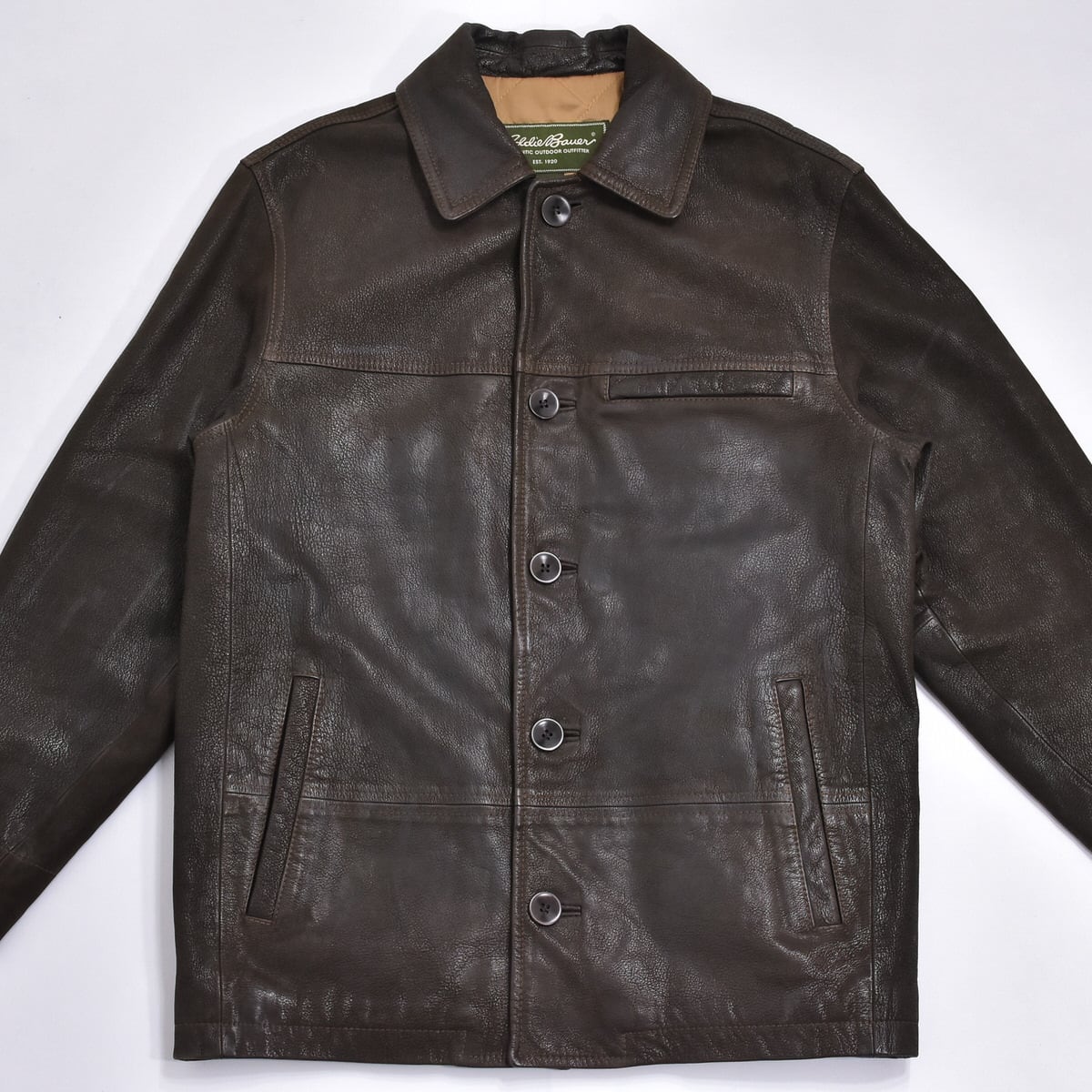 00s Eddie Bauer エディ・バウアー ラムレザー ジャケット 本革 革