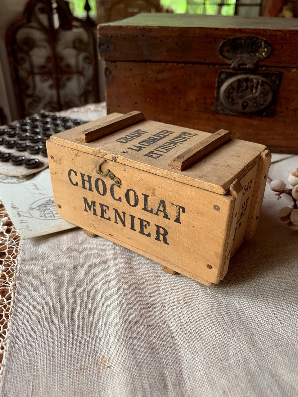 ショコラムニエの木箱 (小) | Brocante de La Cocotte （フランス