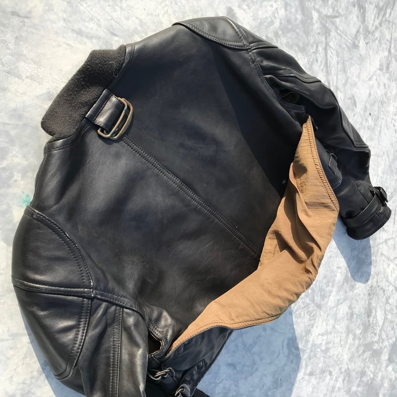HAROLD'S GEAR レザー ベリーショートブルゾン 牛革 ステアハイド
