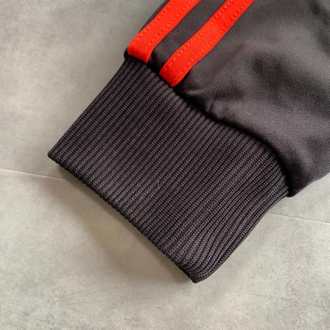 adidas アディダス トラックジャケット 刺繍 M 黒 オレンジ 13738 | fuufu