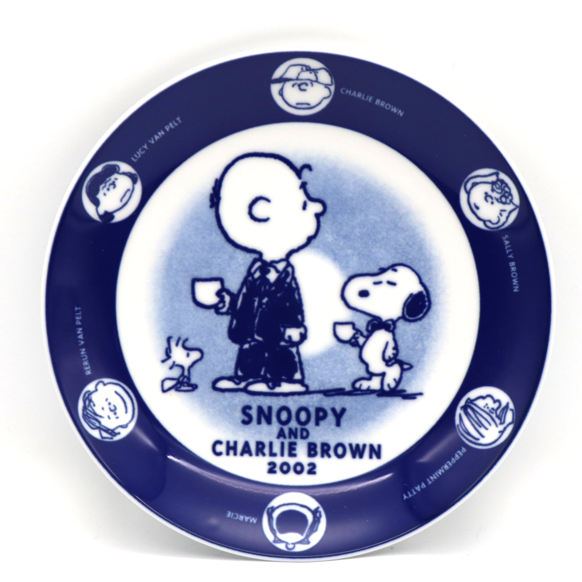 SNOOPY・スヌーピーイヤープレート・飾り皿・洋食器・飾り台付・2002年