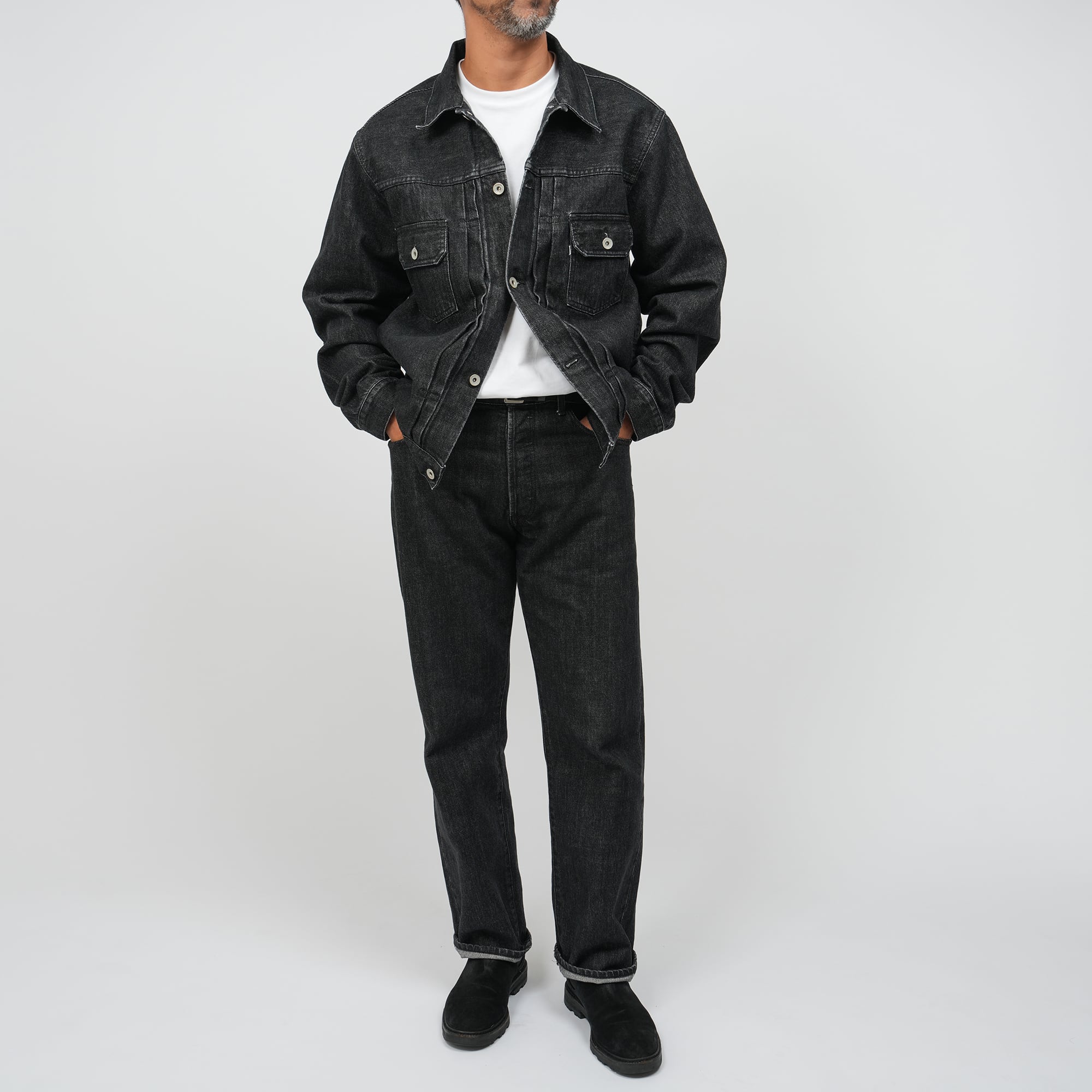 Japan Black Washed Heavy Oz Denim Pants | OVY