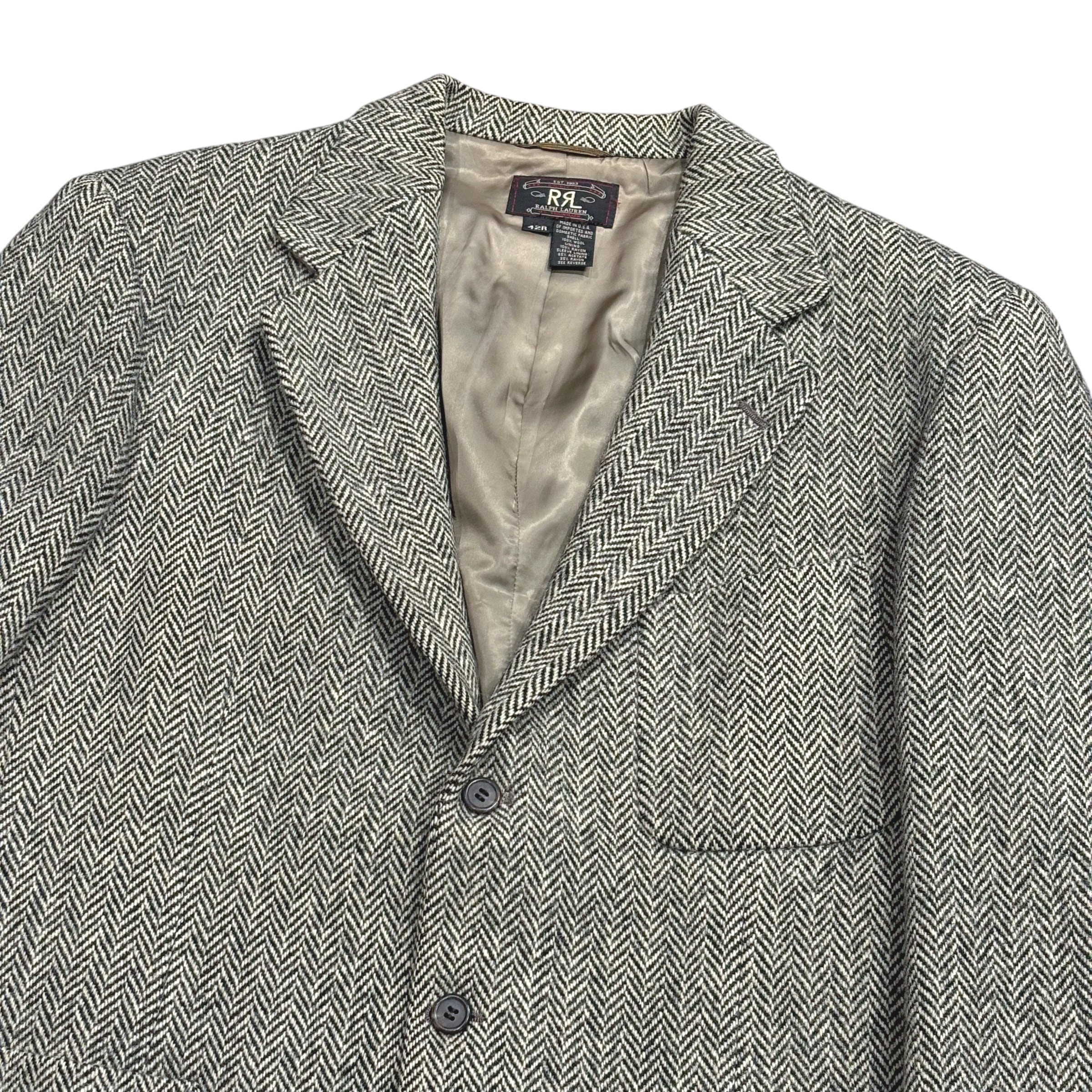 90's USA製 三つ星タグ RRL Ralph Lauren Tweed Tailored Jacket 42R