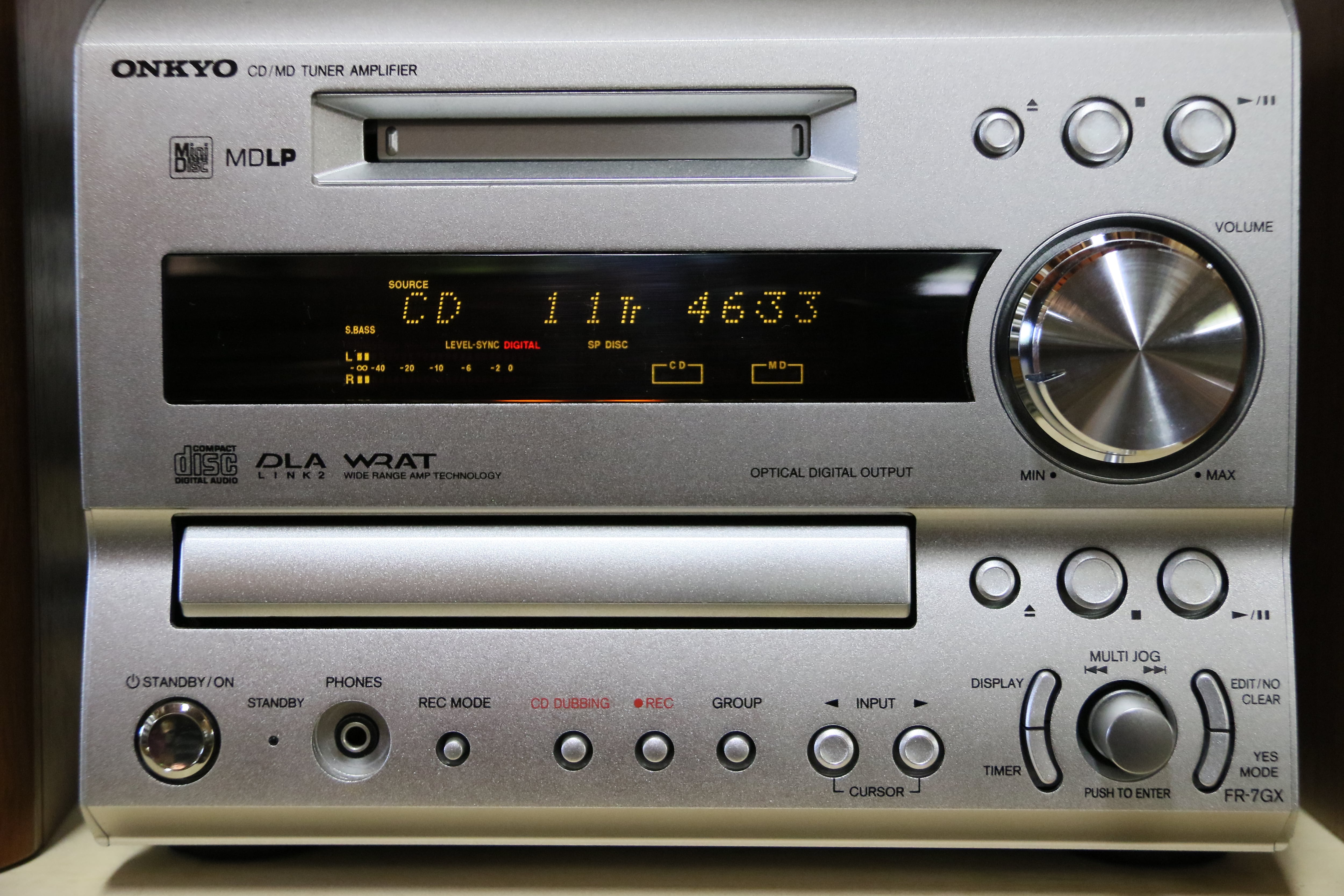 ONKYO CD/MD コンポ FR-7GX アンプ リモコン付き ONKYO（オンキヨー
