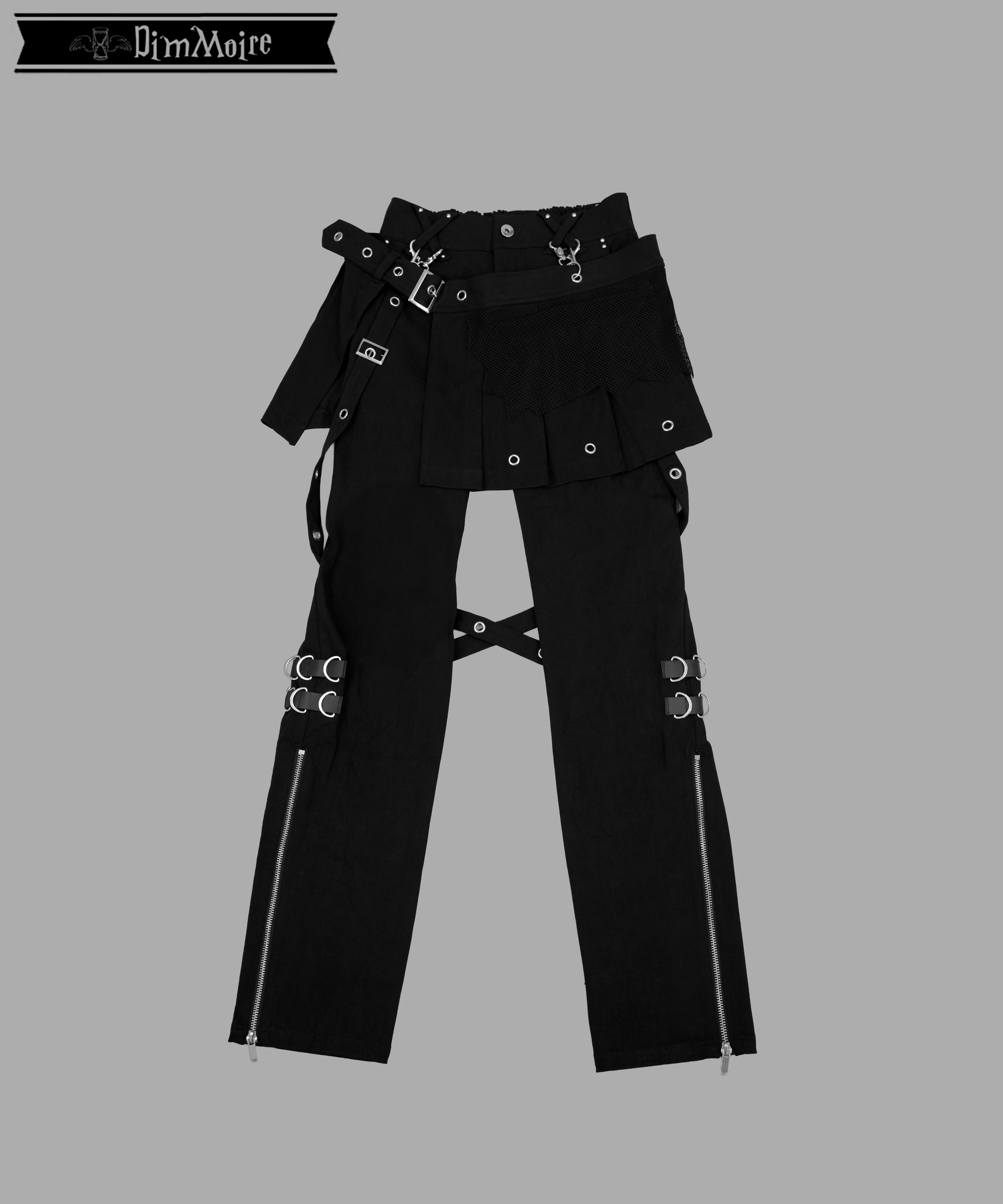 スタッズボンテージパンツ【White】 | DimMoire