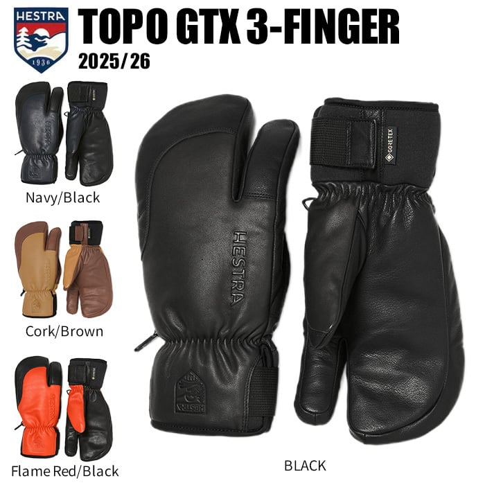 25-26 HESTRA ヘストラ グローブ TOPO GTX 3-FINGER スキー
