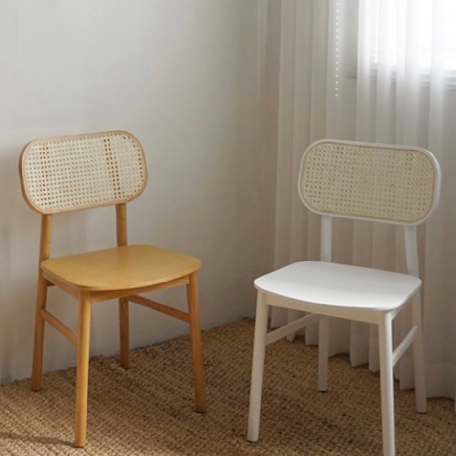 rattan wood chair 3colors / ラタン ウッド チェア ダイニング 木製