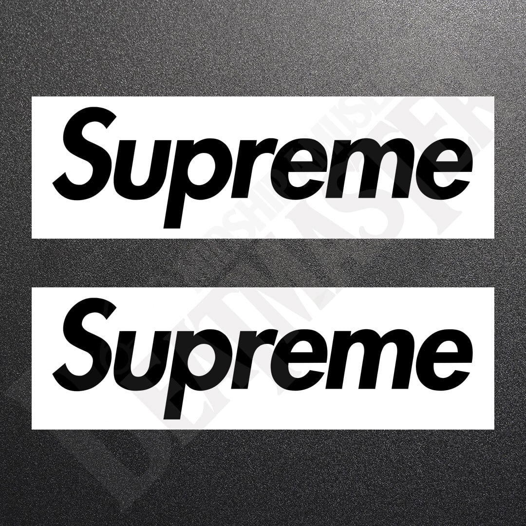 Supreme シュプリーム カッティングステッカー ブラック 2枚 ｜切り