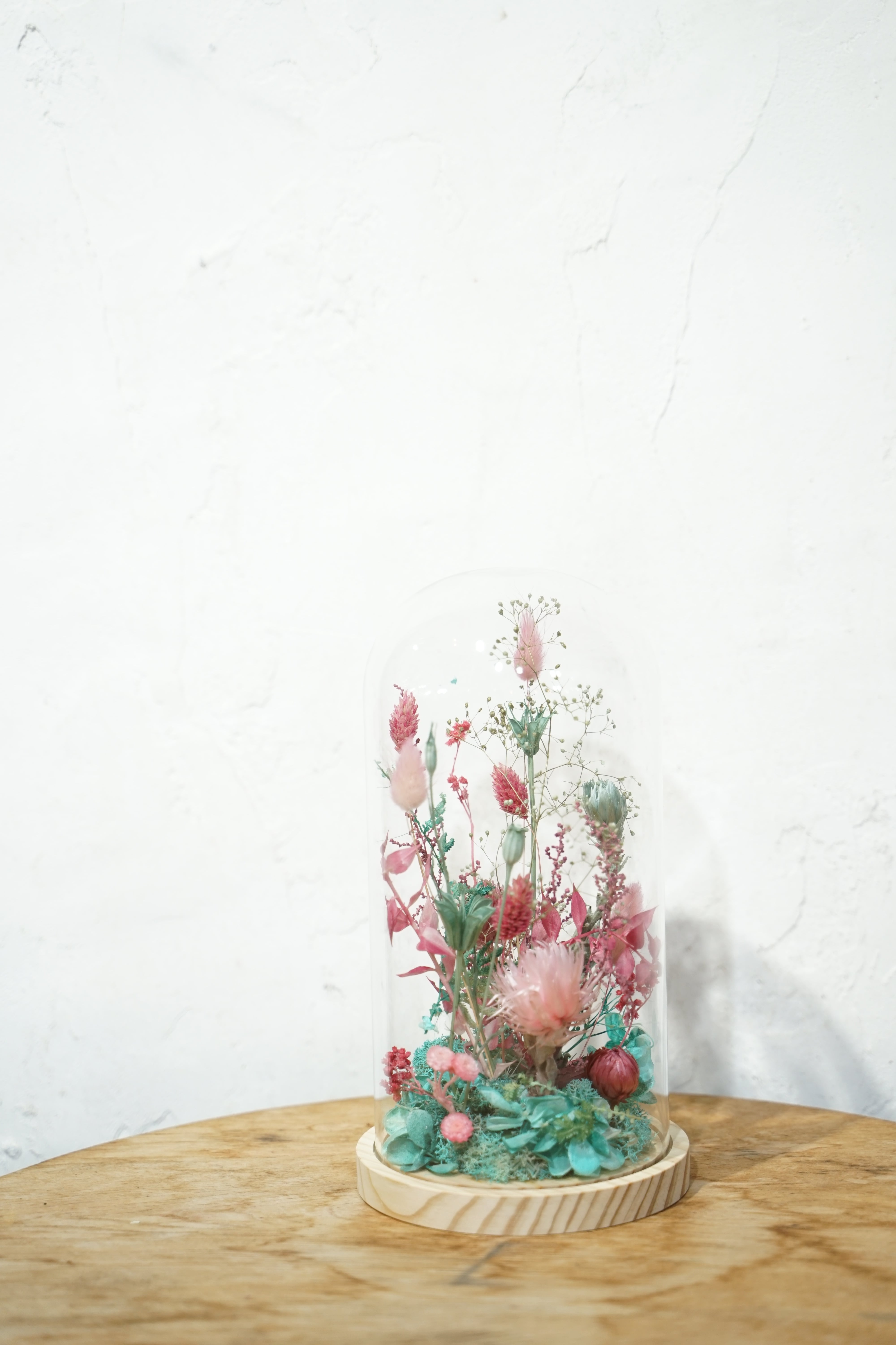 glass dome flower L/ガラスドームフラワー インテリア ギフト ドライ