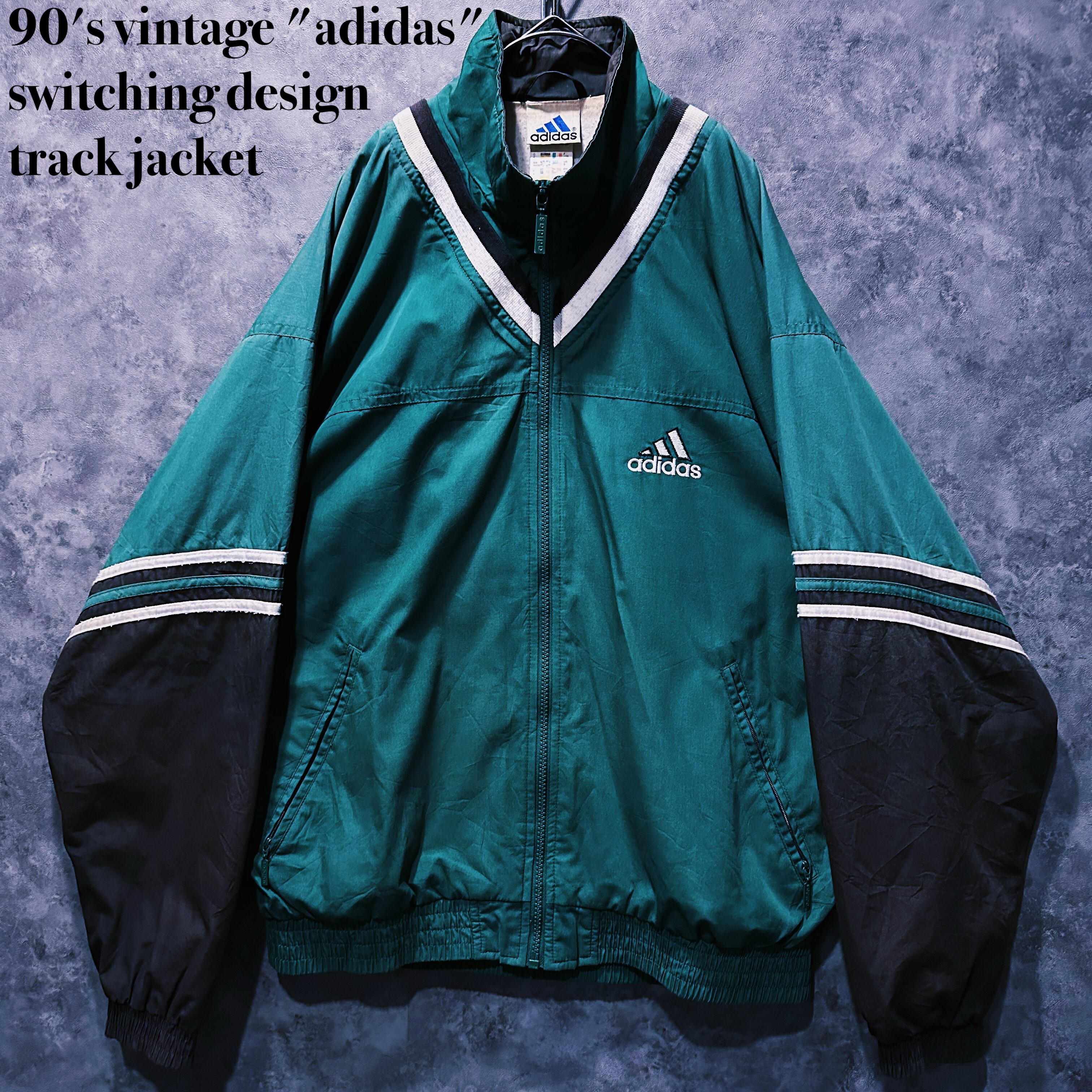ビンテージ 00s adidas サイクリングジャケットサイズL 2way仕様
