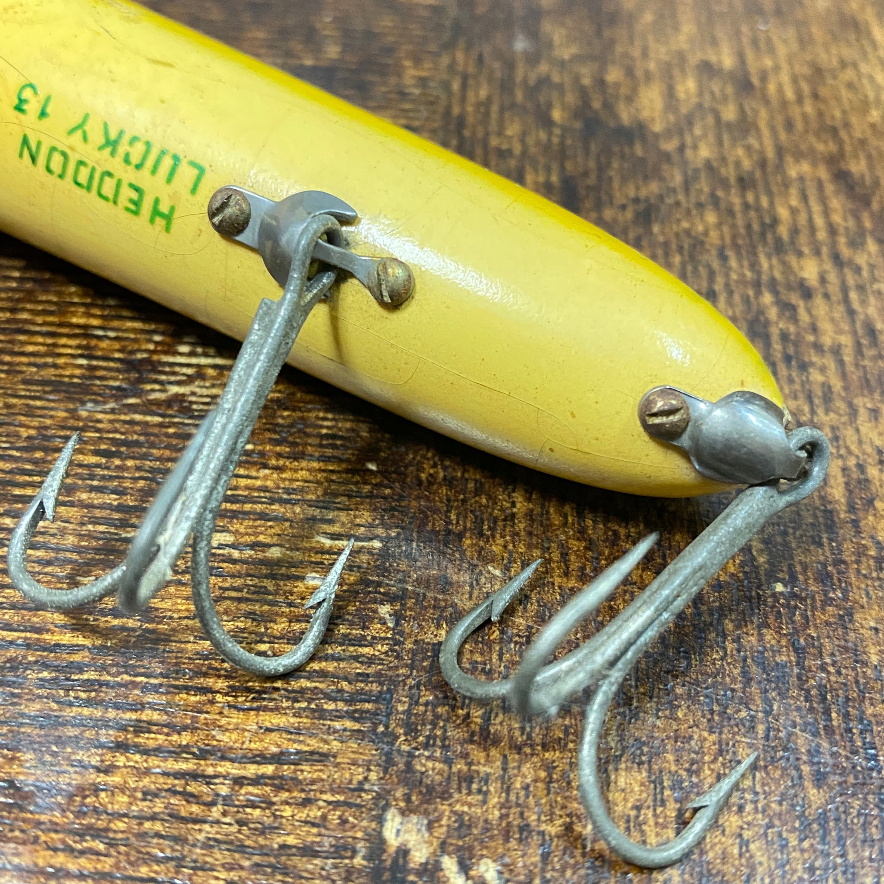 40s HEDDON Lucky13 / ウッド グラスアイ /オールドヘドン ラッキー13