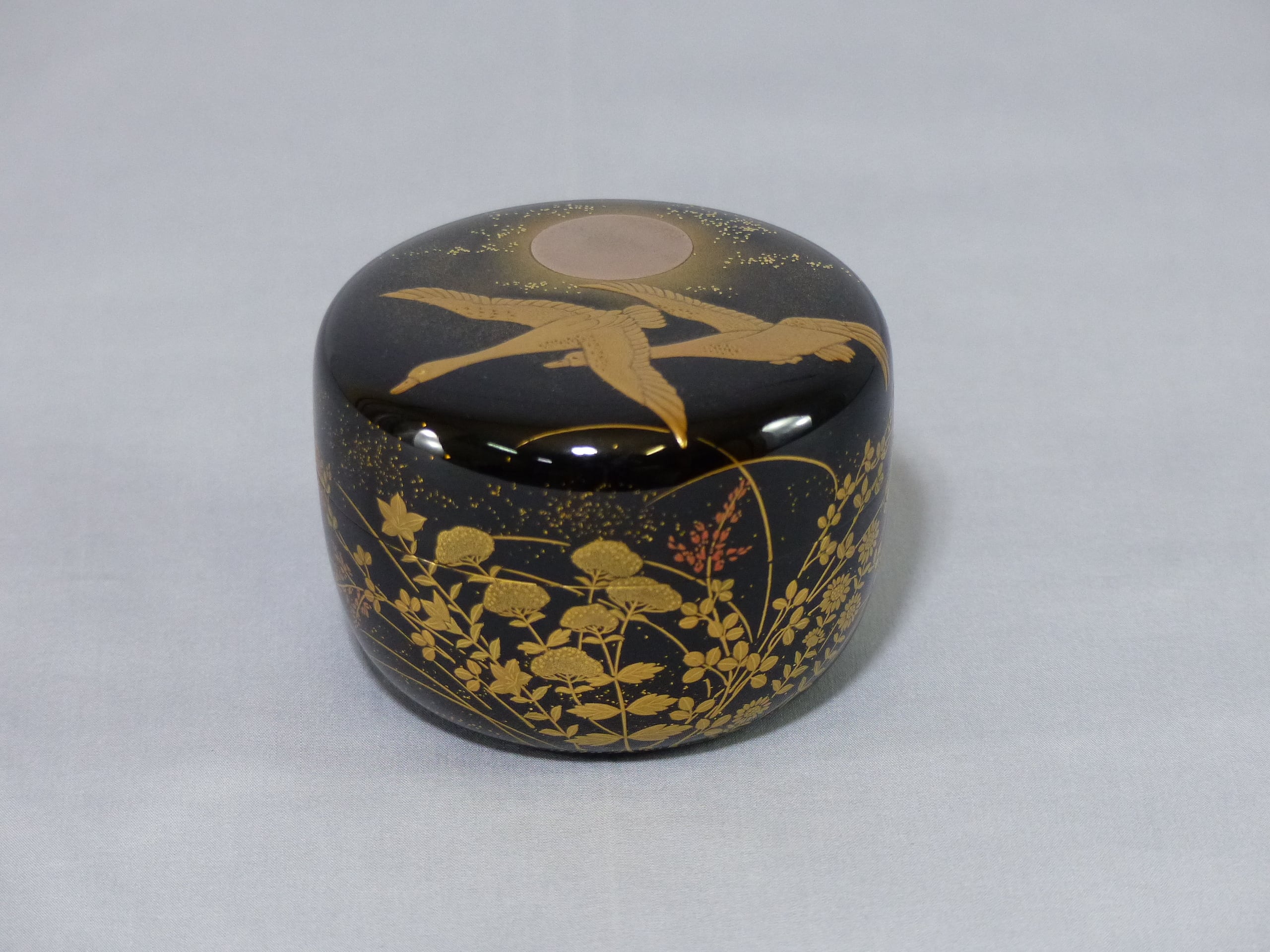 輪島塗 月に雁秋草蒔絵 平棗 | 漆器 米永商店