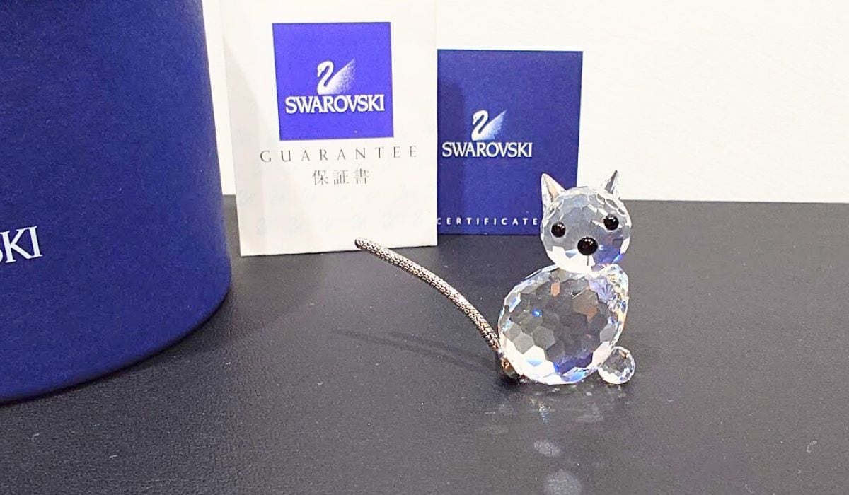 国内正規品 SWAROVSKI スワロフスキー クリスタル 猫 フィギュア 置物