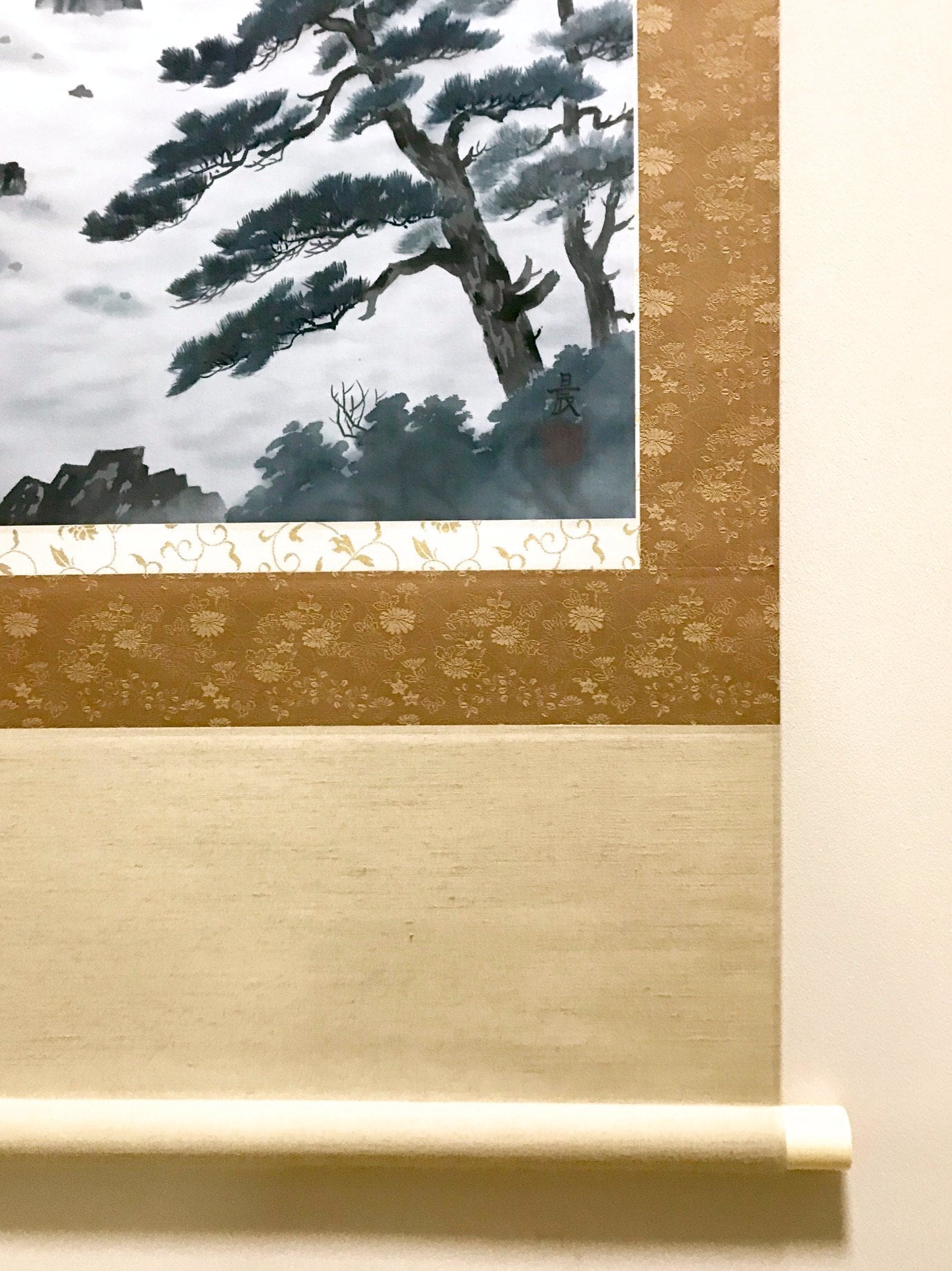 高橋晨「水墨山水」掛軸（尺五立） | 吉村唐木店 WEBSHOP