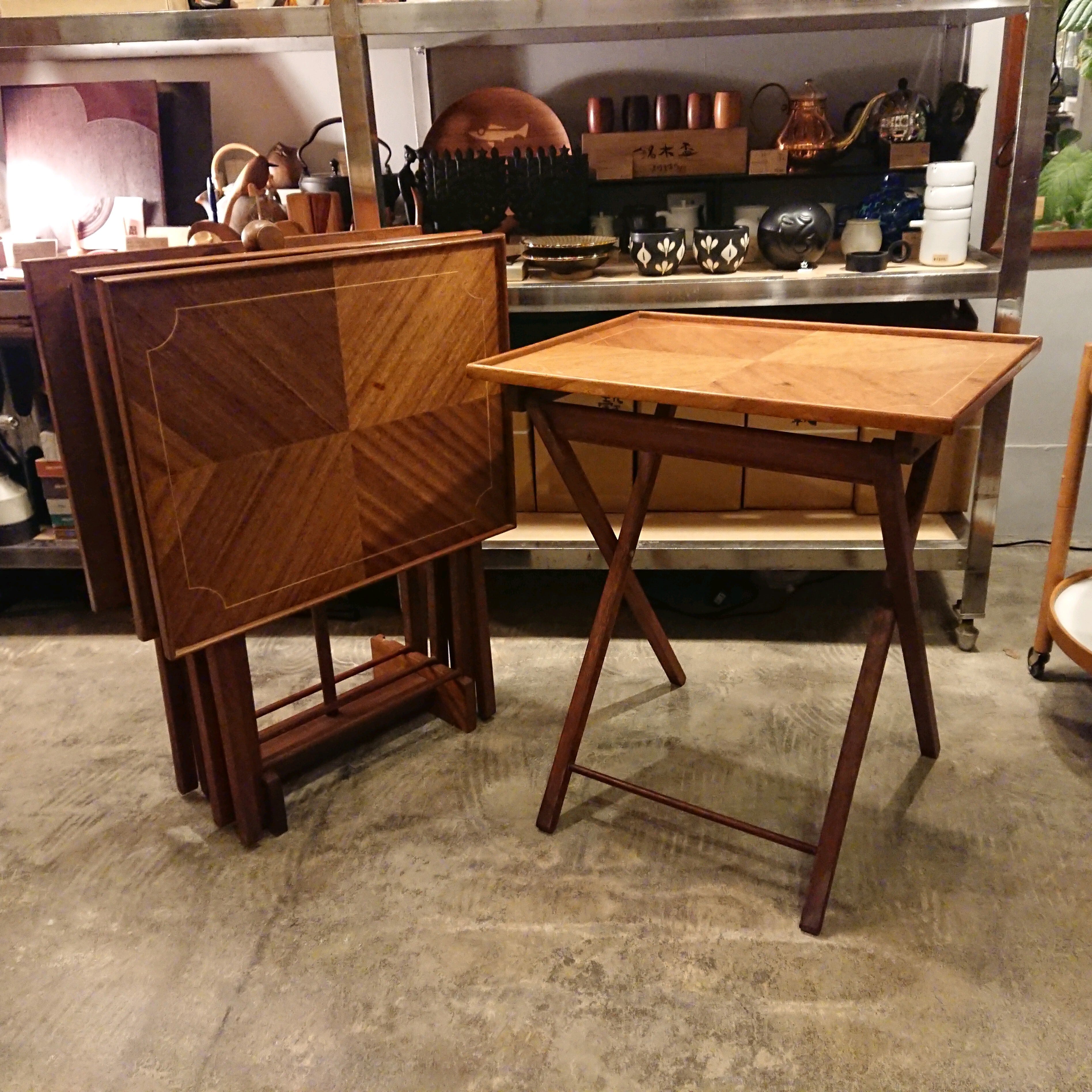 英国アンティーク ”coaching table/folding table” 折りたたみテーブル