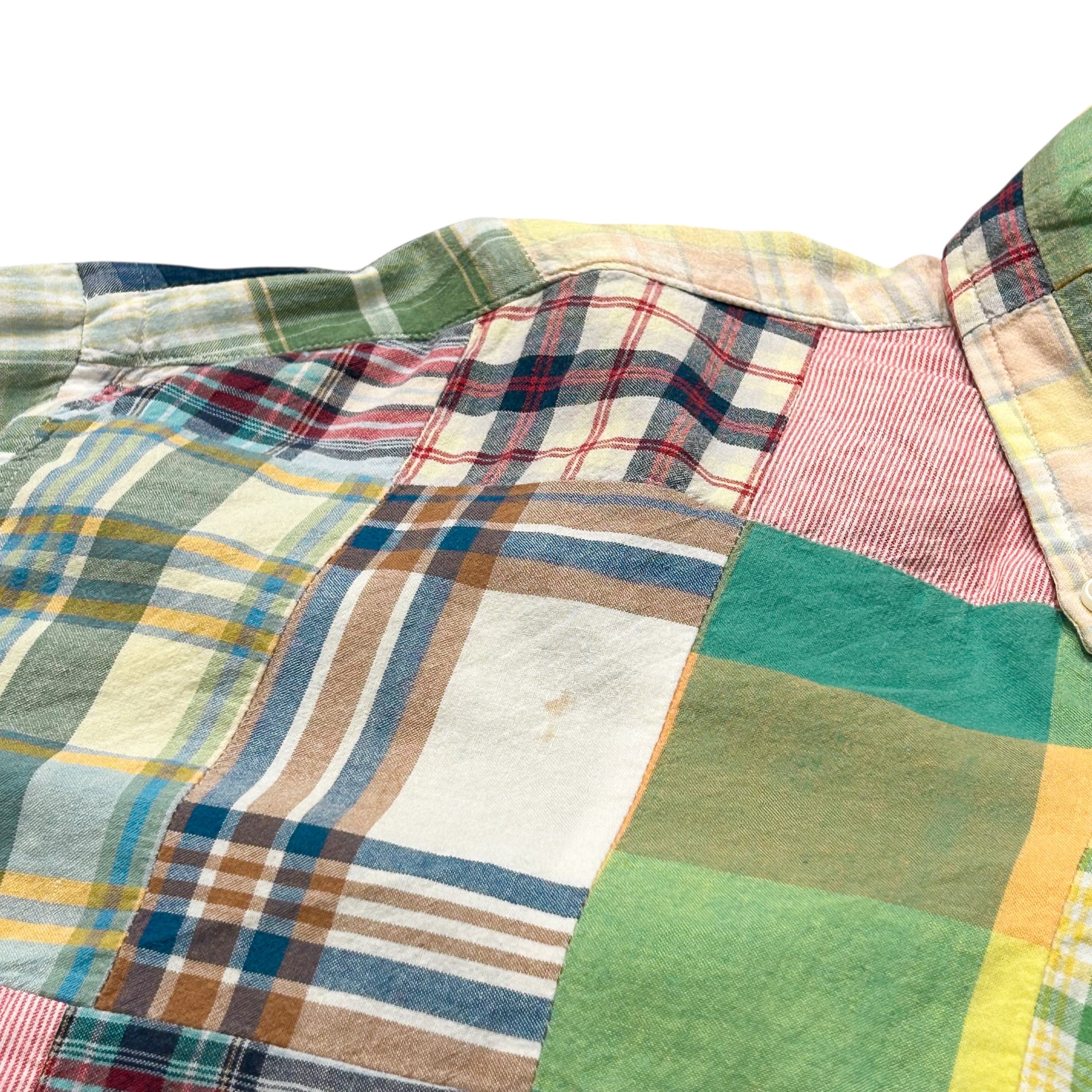 90s Ralph Lauren Patchwork L/S Shirt M / ラルフローレン パッチ