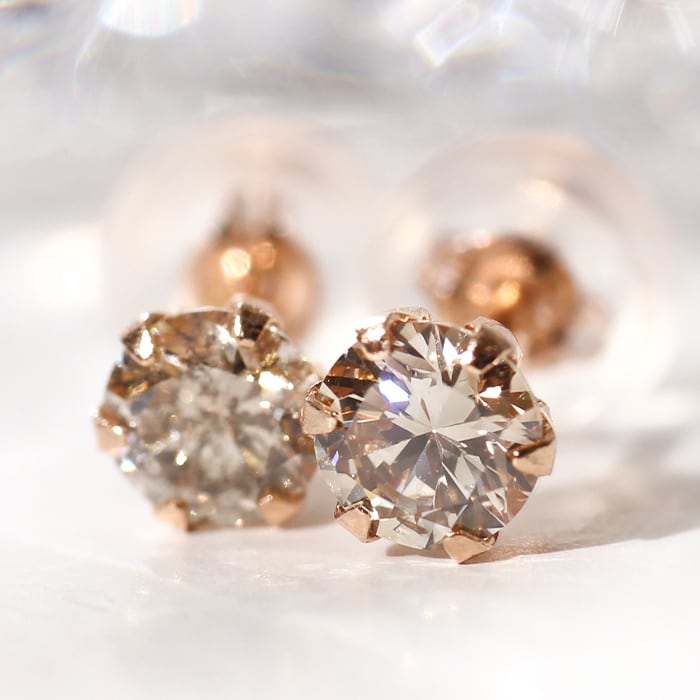 Taka様K18 天然ブラウンダイヤピアス 計2.0ct 鑑別カード付き K18 天然
