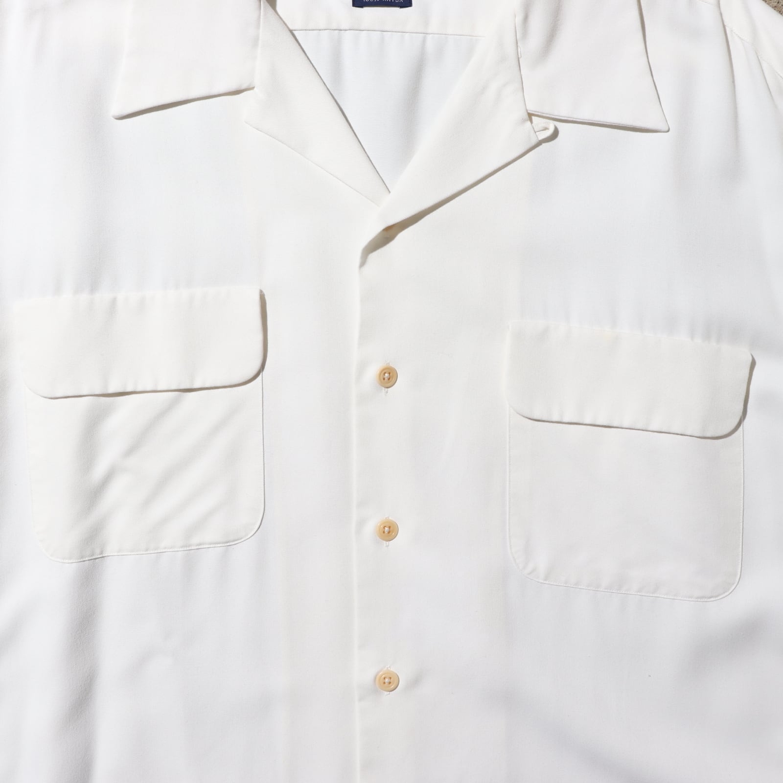 極美品 XL レーヨン 白 オープンカラーシャツ ポロラルフローレン 長袖