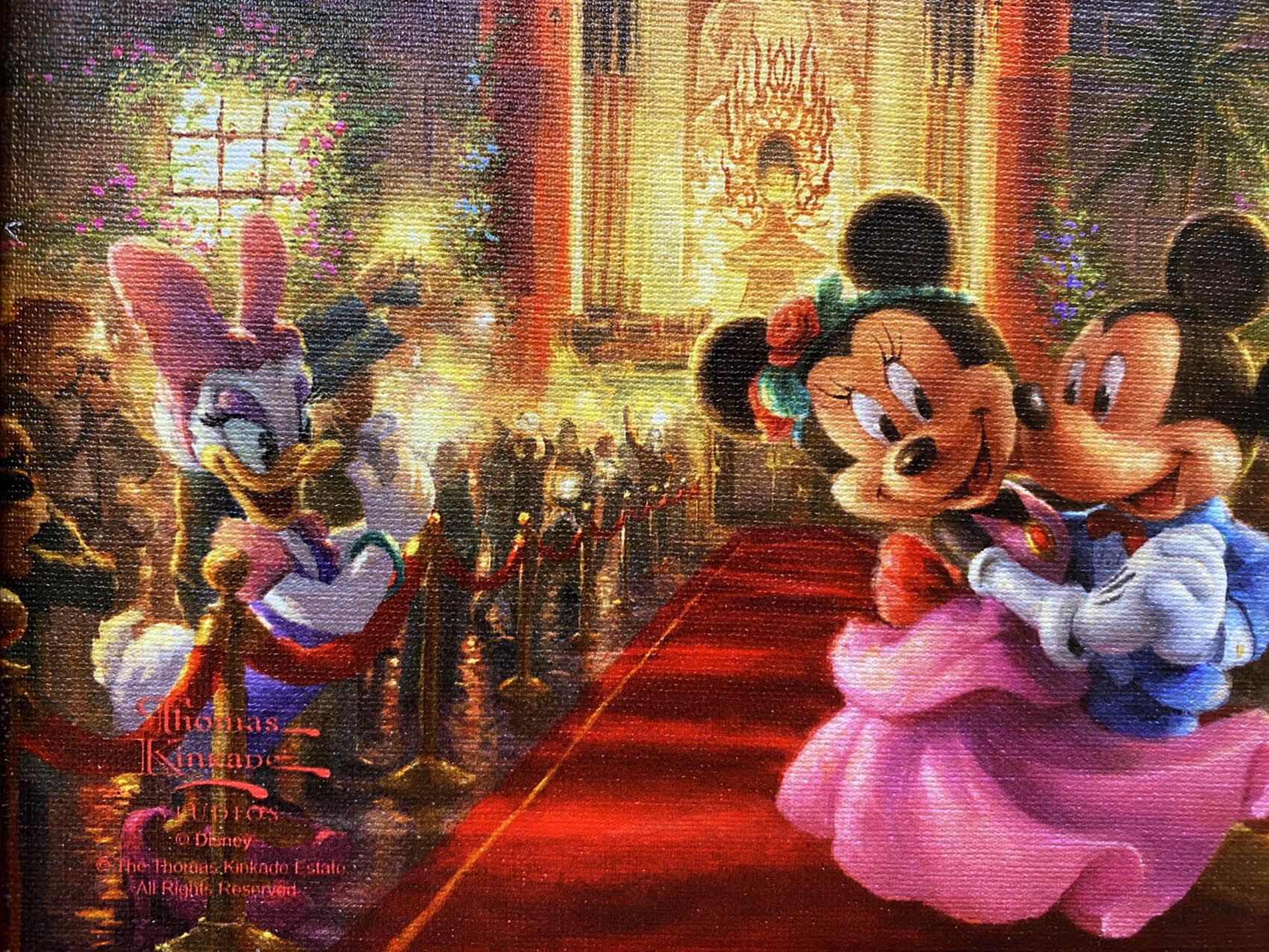ディズニー絵画 ミッキー&ミニー/イン ハリウッド 作品証明書 展示用