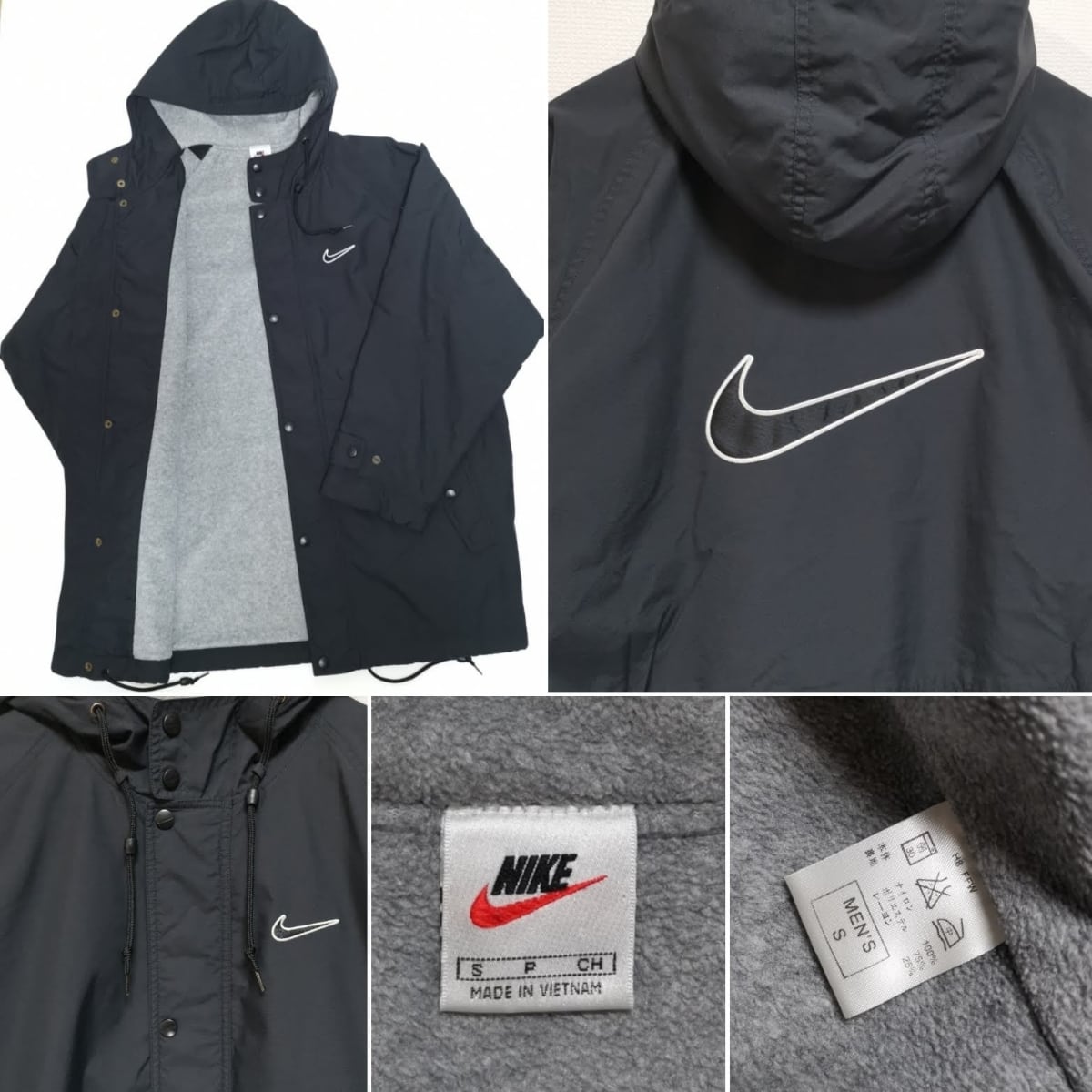 送料無料 S 90s ナイキ NIKE ナイロン ボア ジャケット ハーフコート