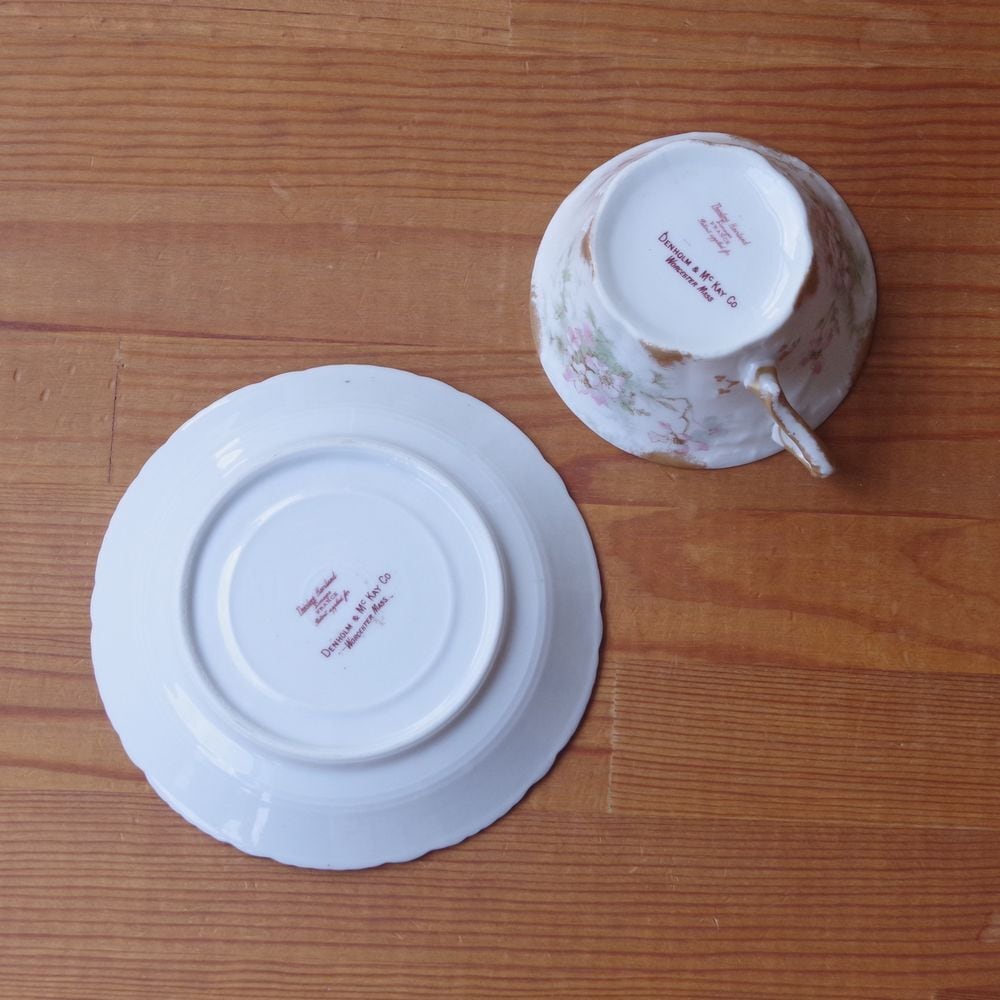 アンティーク 食器 陶器 リモージュ テオドール・アビランド ピンク 花