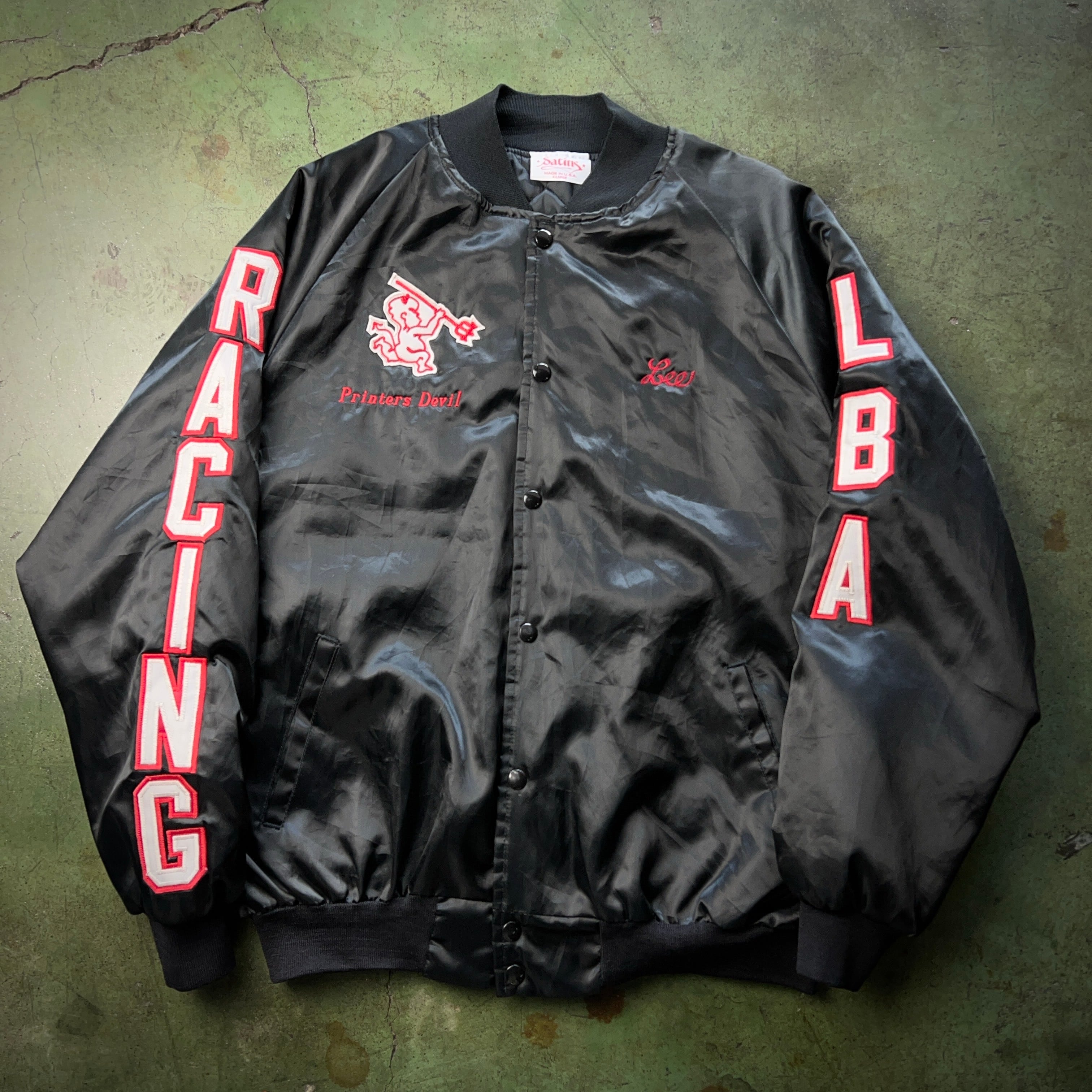 80's Embroidered Nylon Stadium Jumper 80年代 ナイロンスタジャン