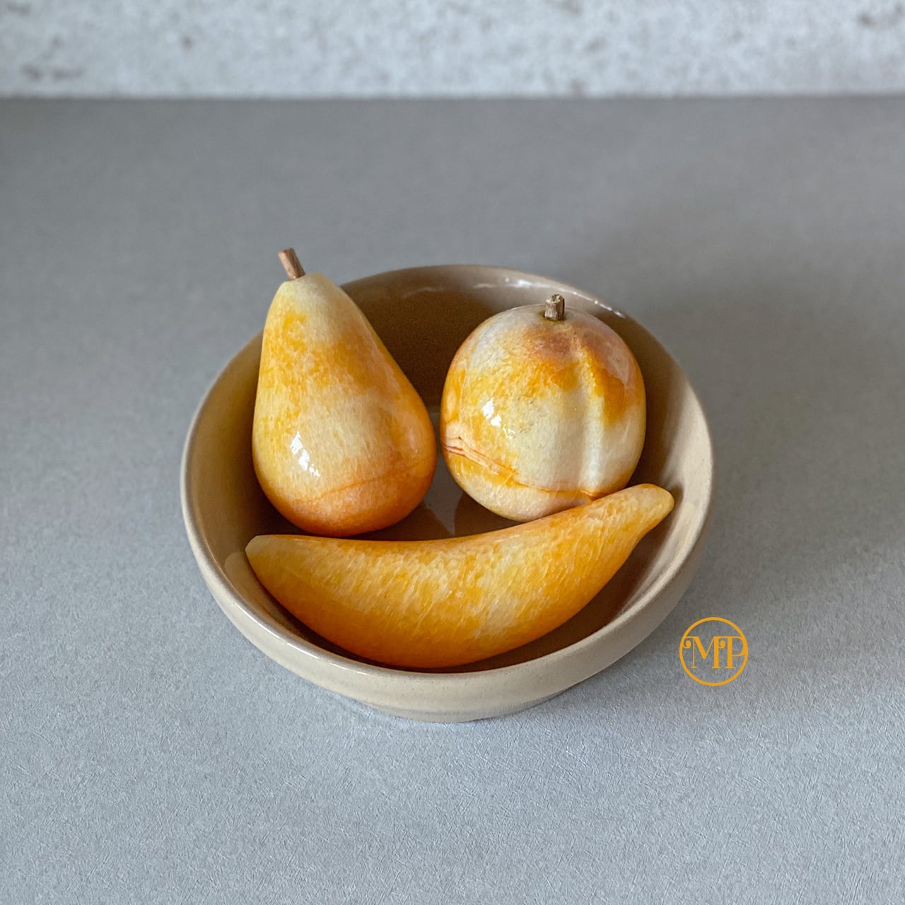 古代方解石アラバスター 】『洋ナシPear』 伊国製アンティーク 【公式