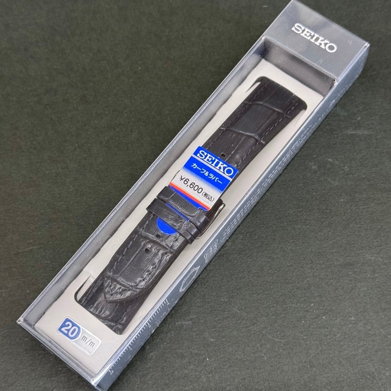 SEIKO セイコー 時計ベルト 牛革バンド 18mm 20mm 竹符 裏面ラバー