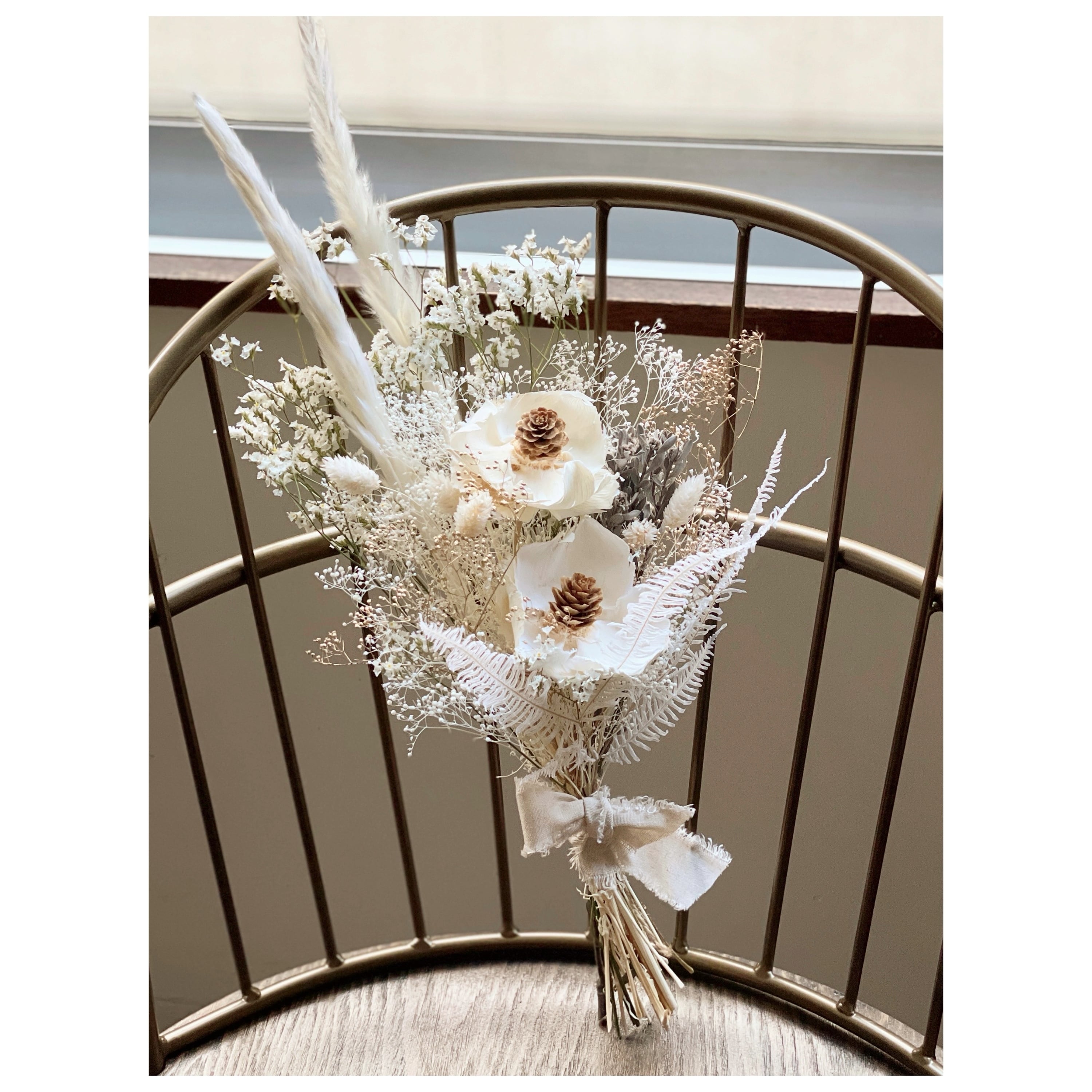 人気作品◎ホワイト×ゴールドのナチュラルブーケ ✲ / 結婚式