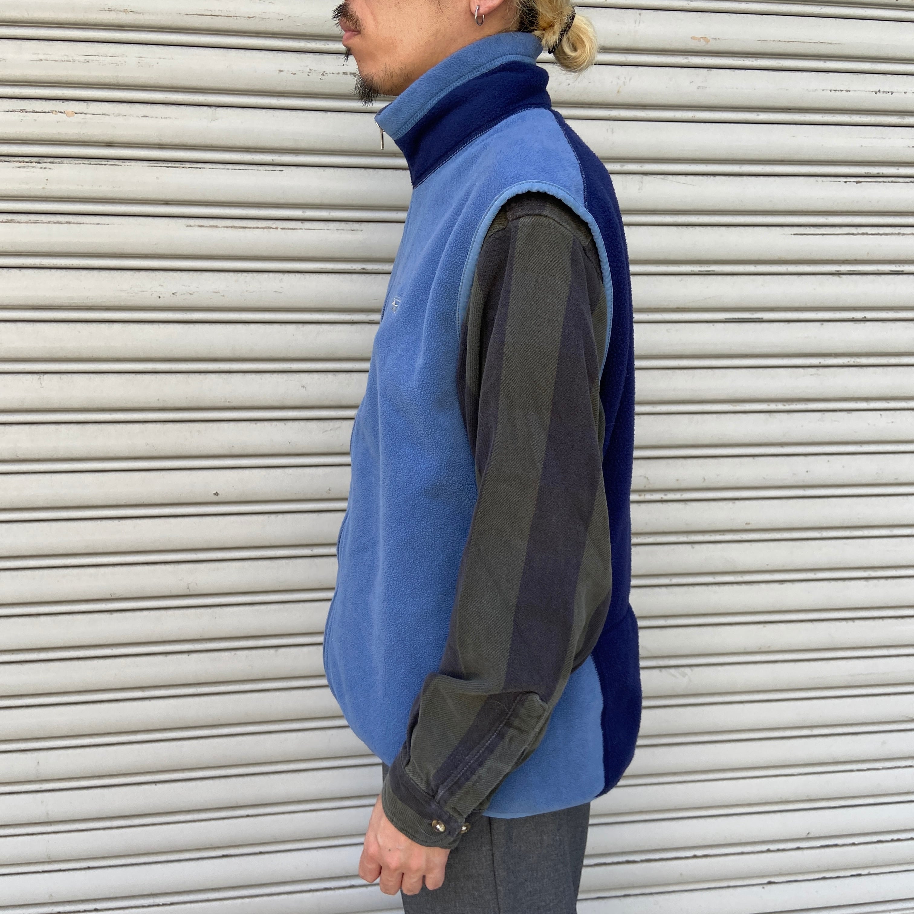 patagonia USA製 パタゴニア フライヤーフリースベスト 青系 L | 古着