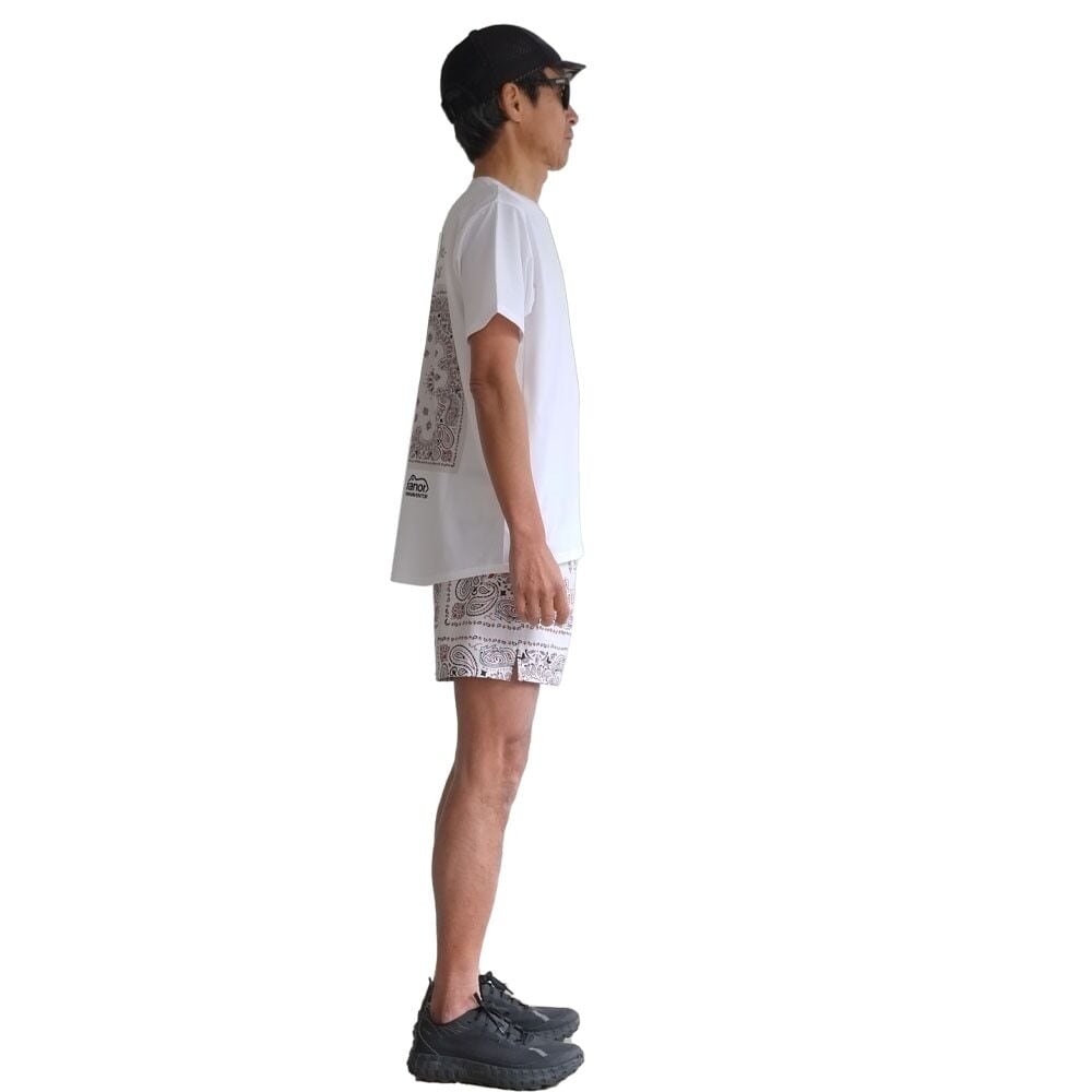 XSサイズのみ ranor（ラナー）PA-BANDANA MIDDLE SHORTS -WHITE メンズ